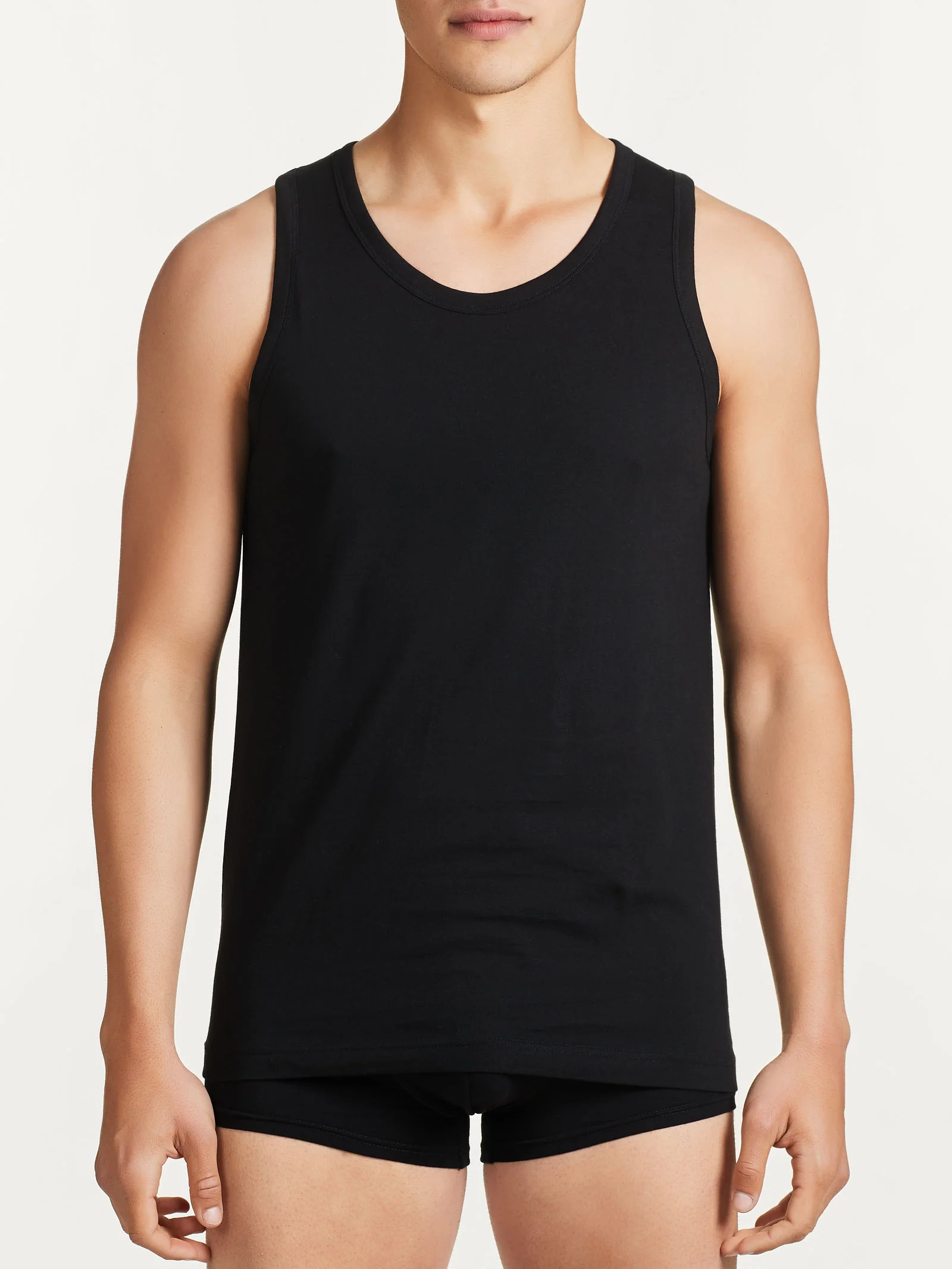 100% Cotton - Canottiera in cotone  - Nero Bipack - Image 2