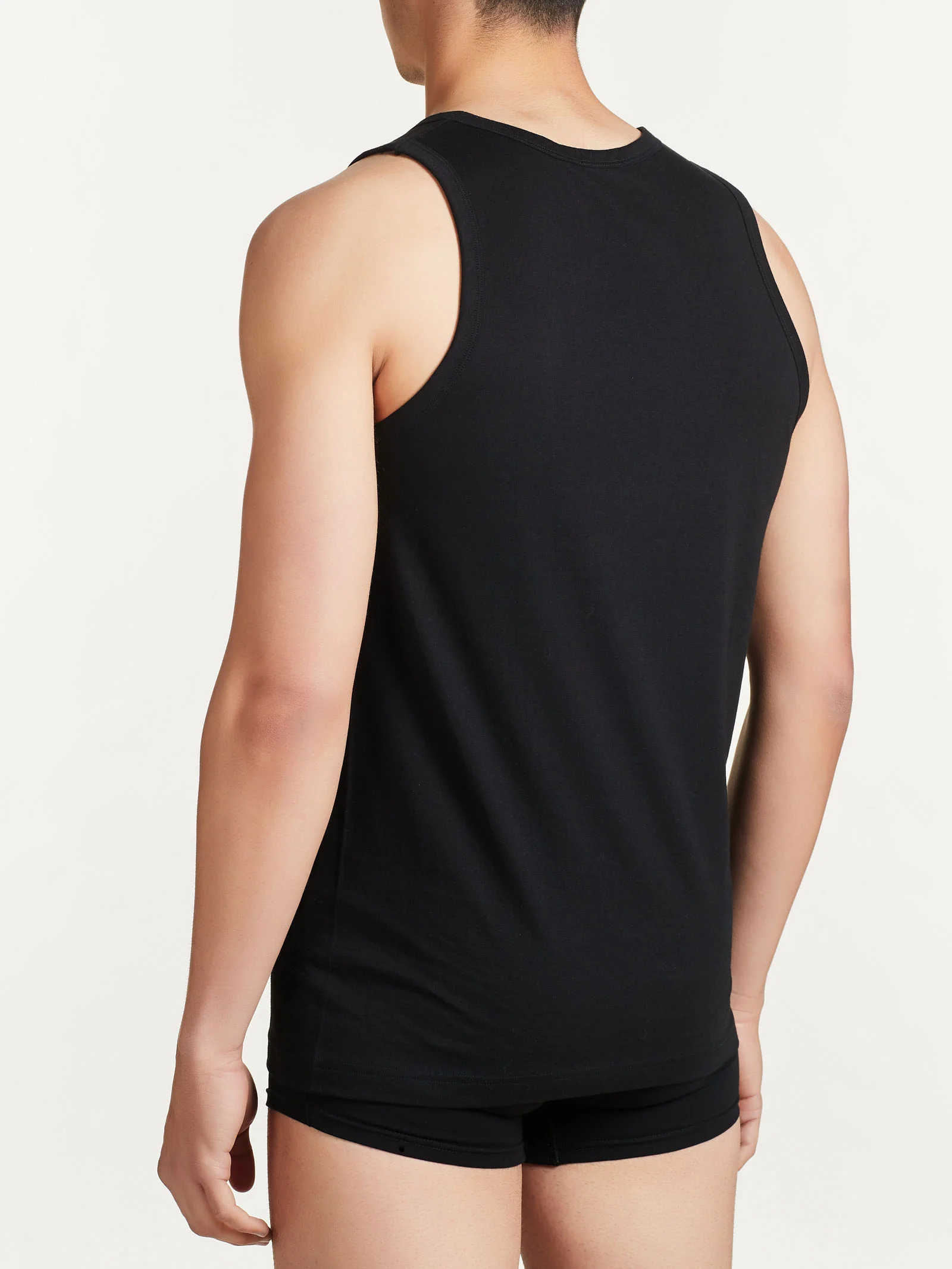100% Cotton - Canottiera in cotone  - Nero Bipack - Image 3