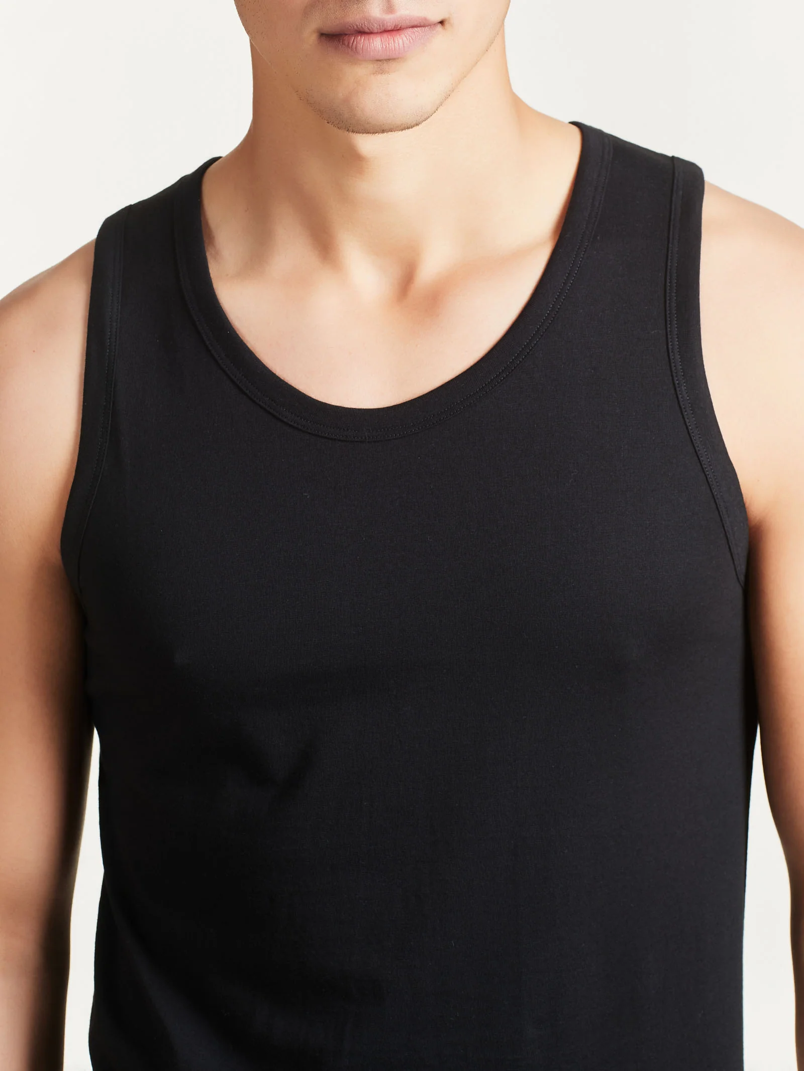 100% Cotton - Canottiera in cotone  - Nero Bipack - Image 4