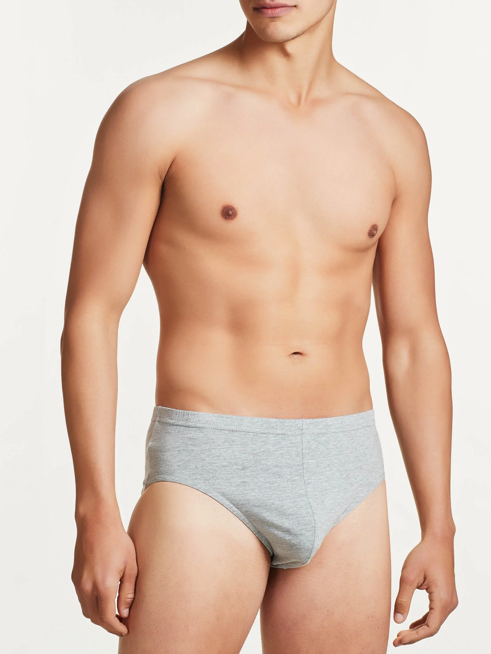 90-10 - Slip midi in cotone e viscosa - Argento Bipack - Image 2