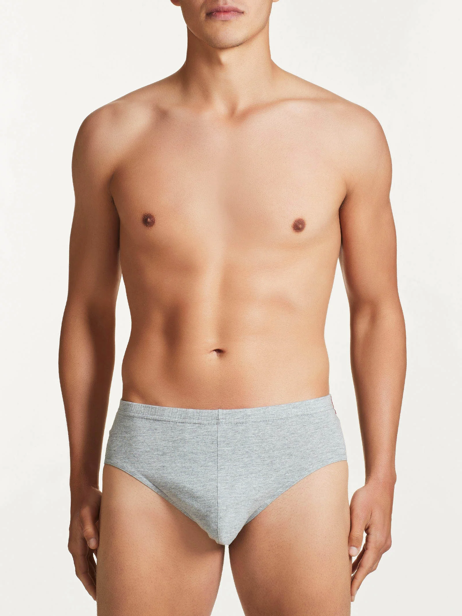 90-10 - Slip midi in cotone e viscosa - Argento Bipack - Image 4