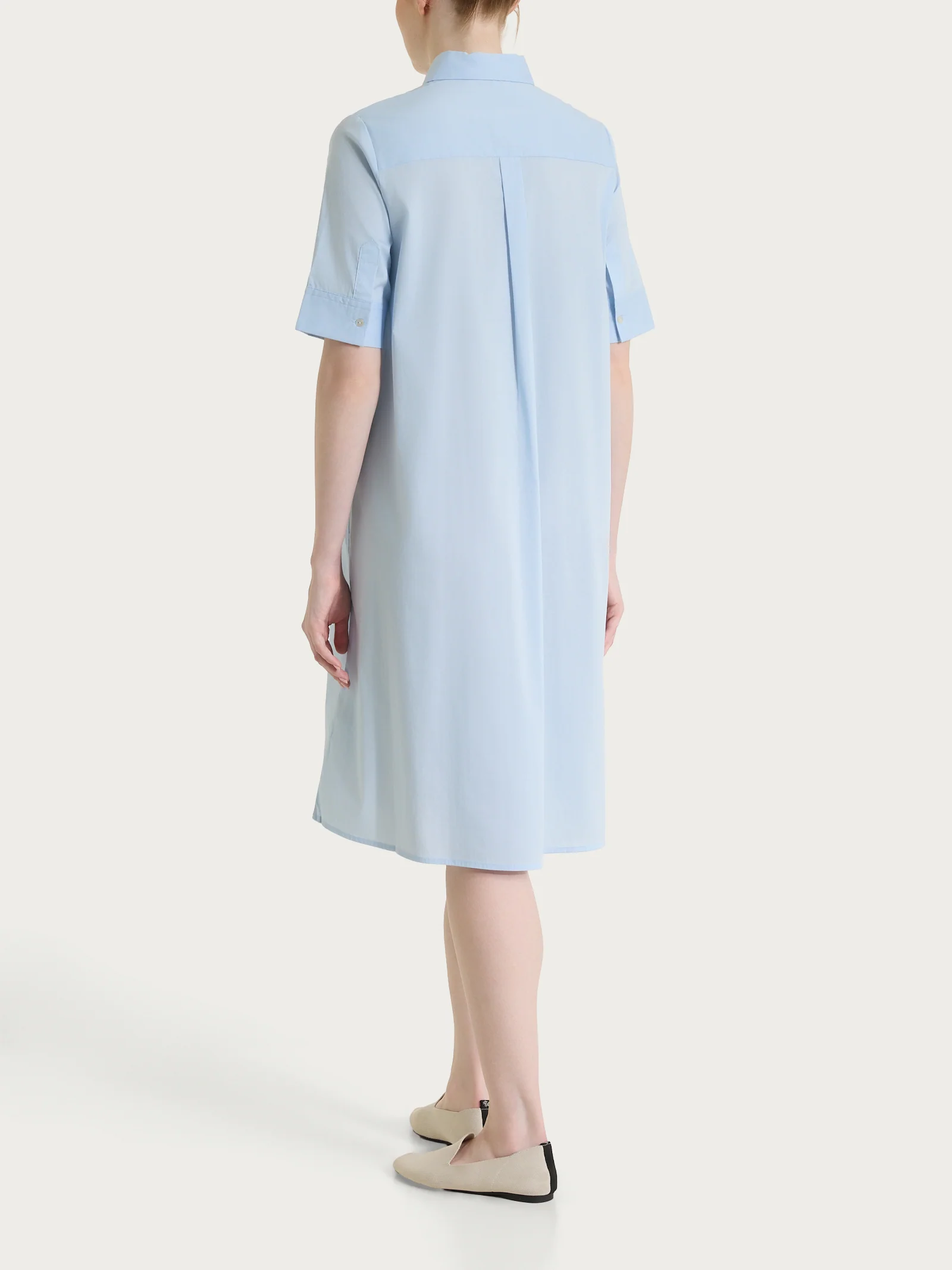 Abito con collo a camicia in Poplin di Cotone - Skyway - Image 2