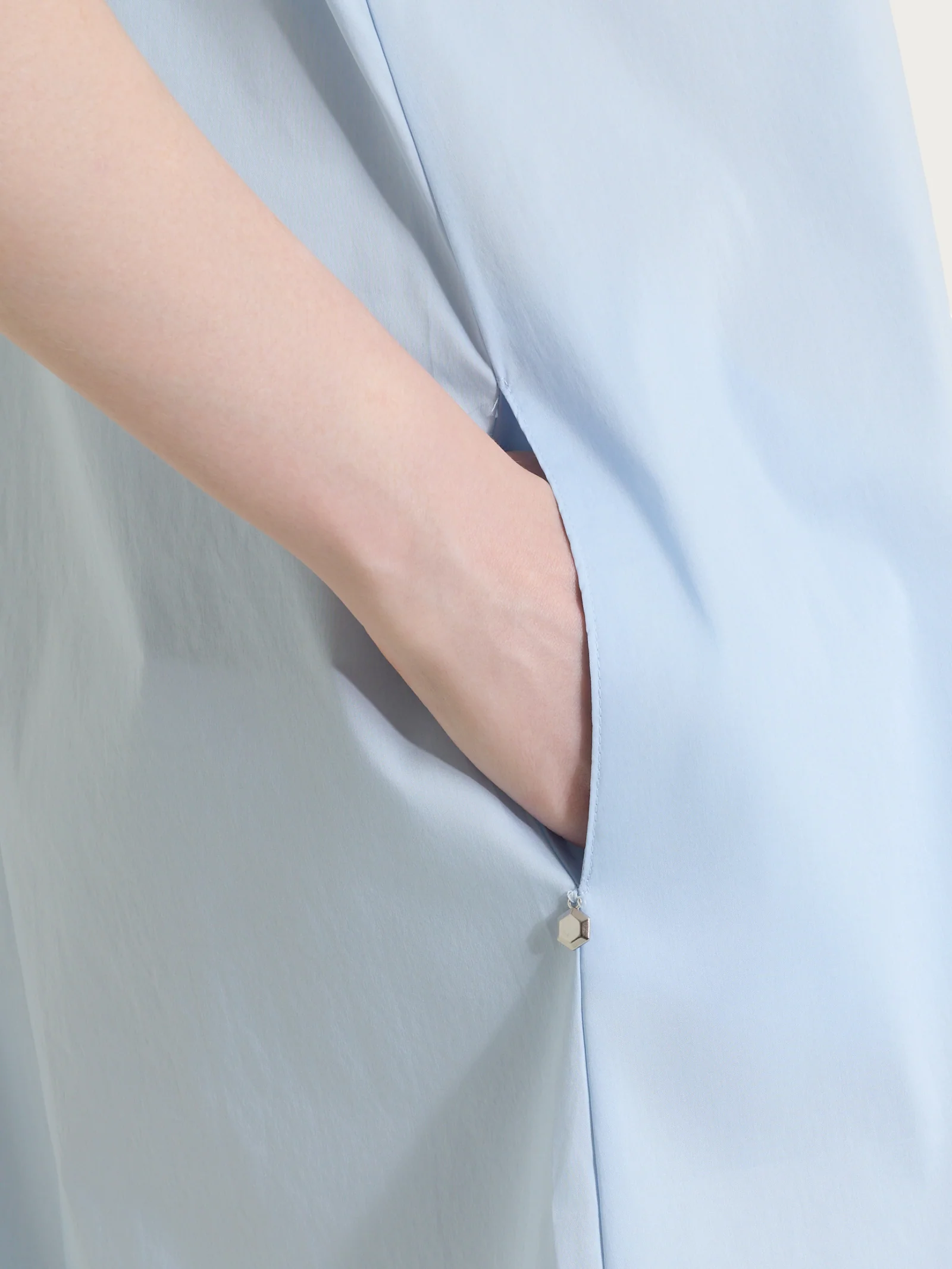 Abito con collo a camicia in Poplin di Cotone - Skyway - Image 3