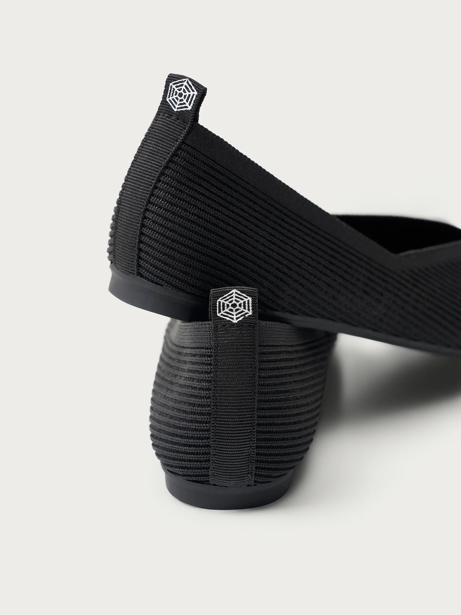 Ballerine slip on in maglia - Nero - Image 4