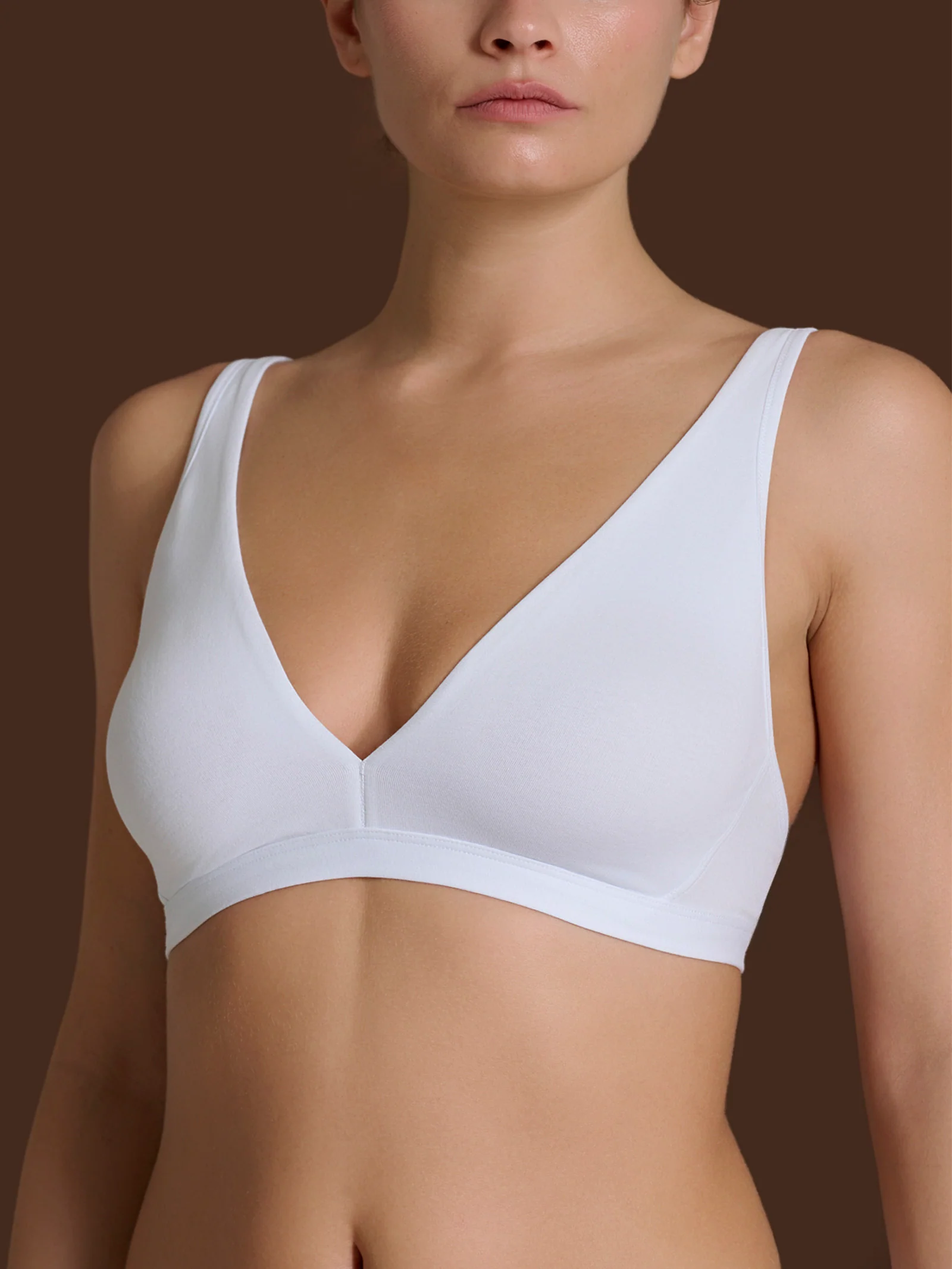 beYOUtiful Bralette - Reggiseno in cotone elasticizzato extra fine - Bianco - Image 2