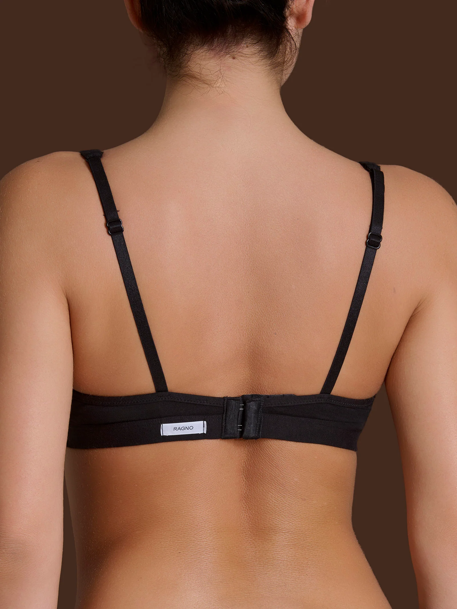 beYOUtiful Bralette - Reggiseno in cotone elasticizzato extra fine - Nero - Image 3