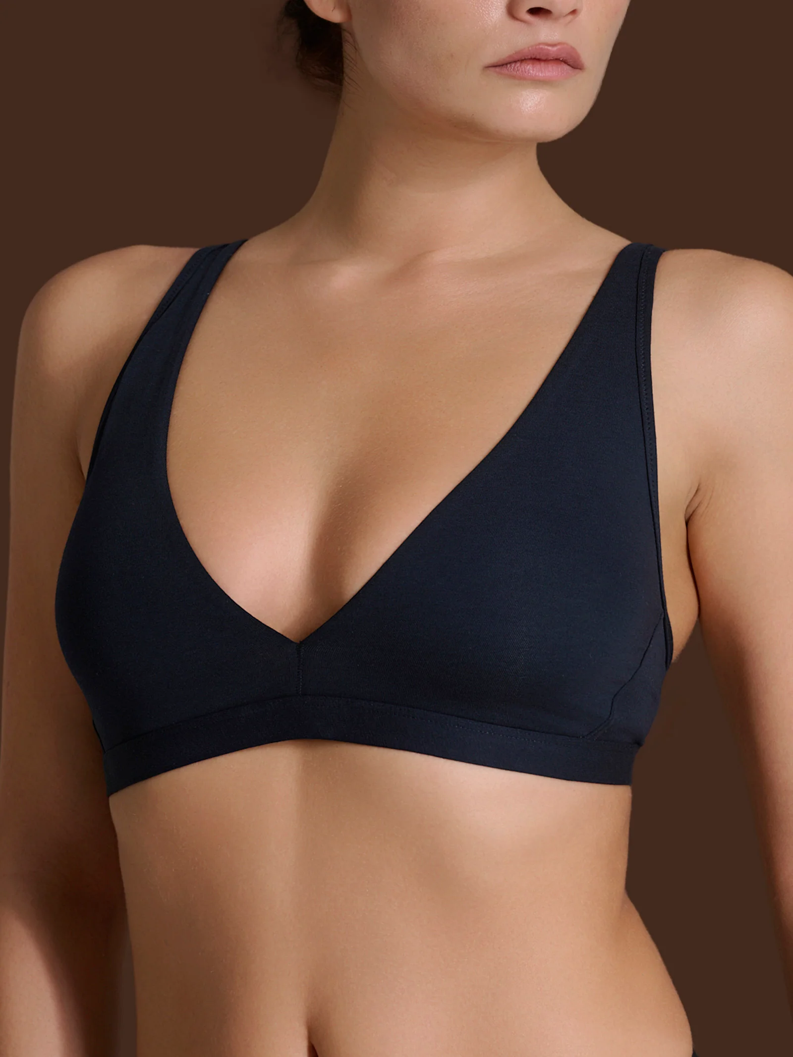 beYOUtiful Bralette - Reggiseno in cotone elasticizzato extra fine - Bleu - Image 2