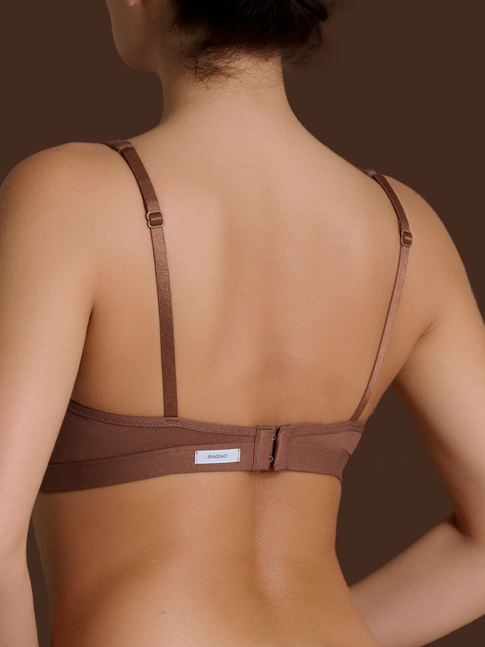 beYOUtiful Bralette - Reggiseno in cotone elasticizzato extra fine - Acorn - Image 3