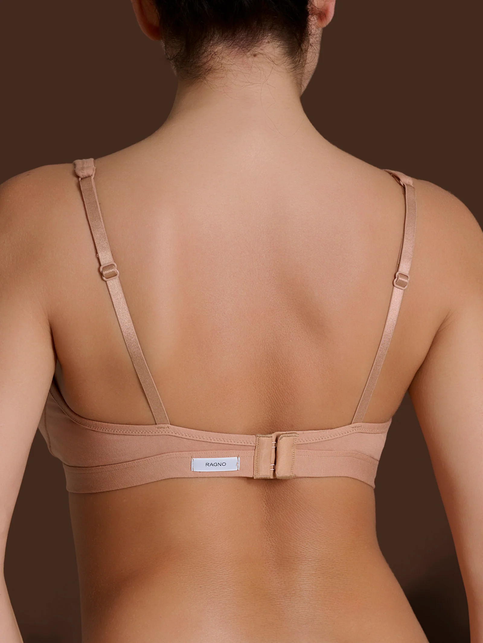 beYOUtiful Bralette - Reggiseno in cotone elasticizzato extra fine - Nougat - Image 3