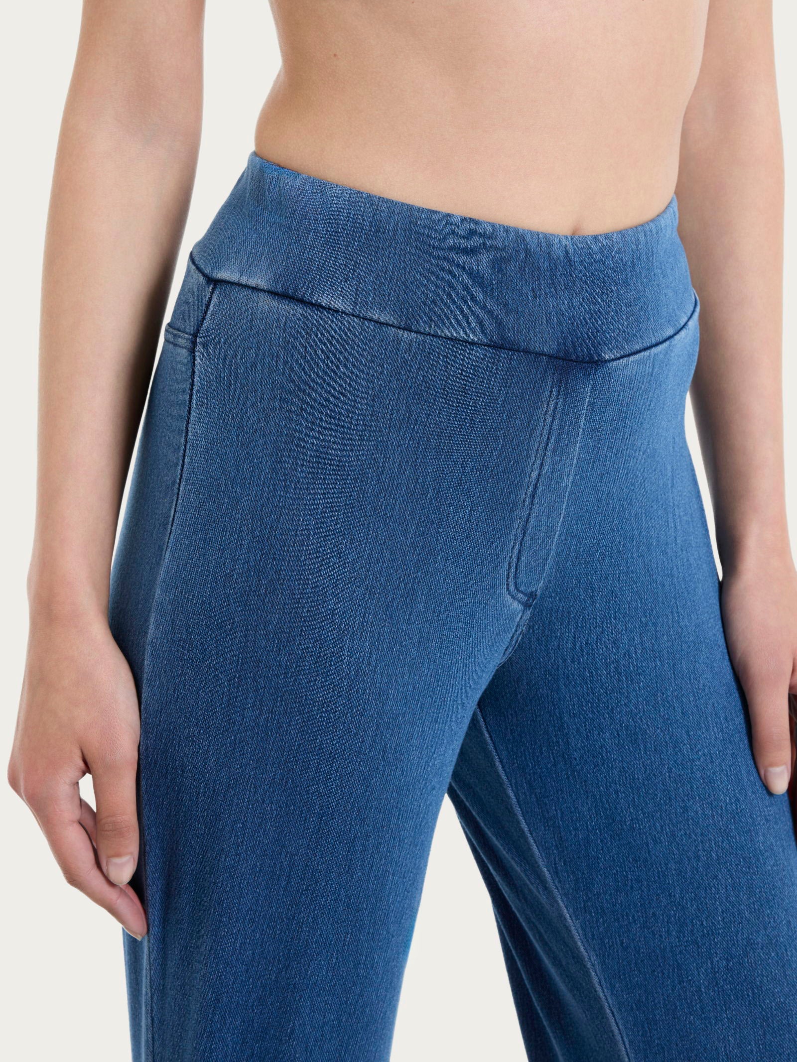 beYOUtiful Homewear – Leggings a gamba dritta in maglia denim - Jeans - Image 3