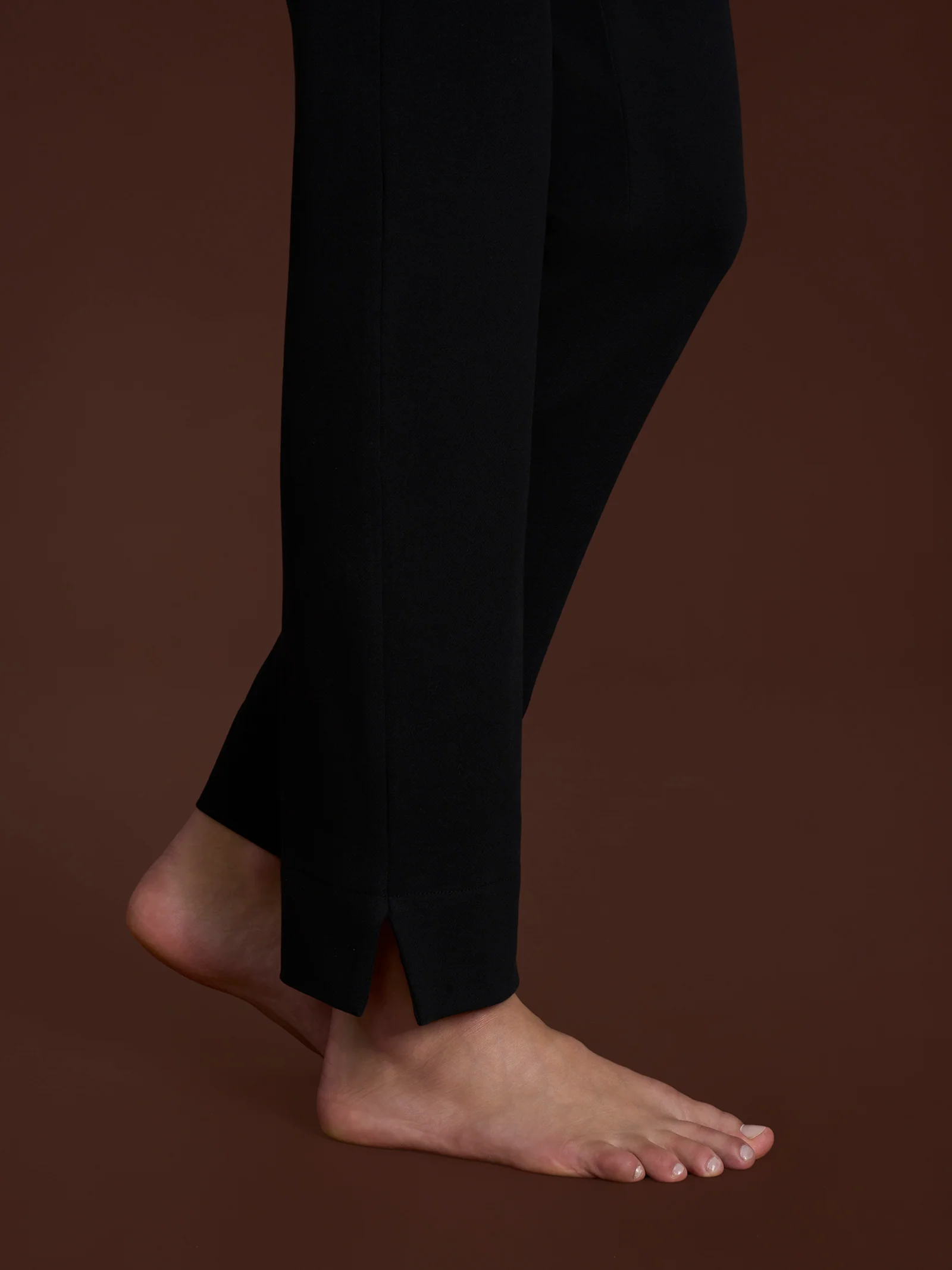 beYOUtiful Homewear – Leggings a gamba dritta in maglia denim - Nero - Image 3