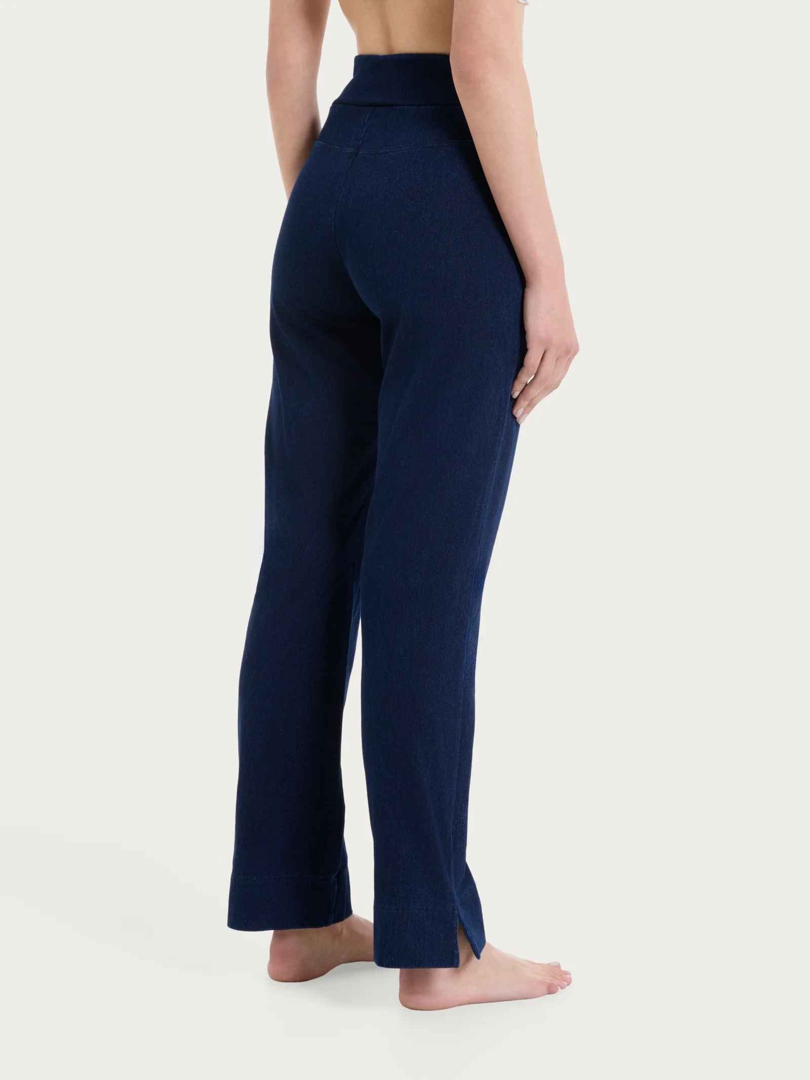 beYOUtiful Homewear – Leggings a gamba dritta in maglia denim - Bleu - Image 2