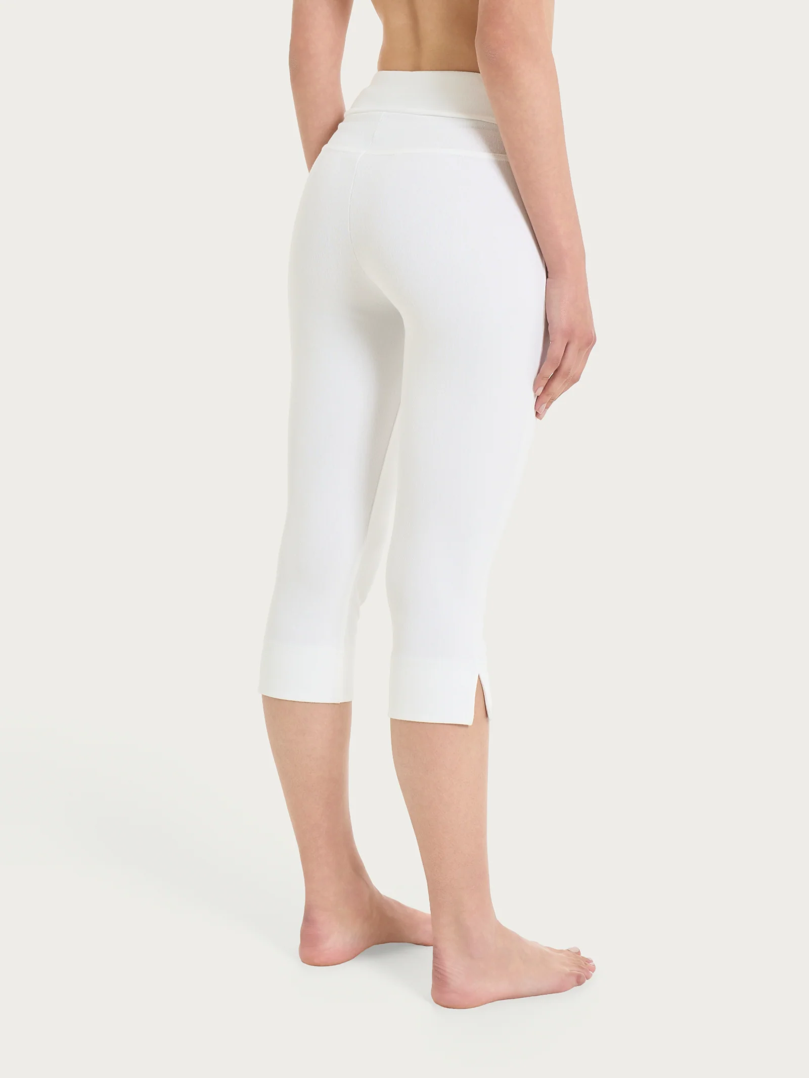 beYOUtiful Homewear – Leggings a pinocchietto in maglia denim - Bianco - Image 2