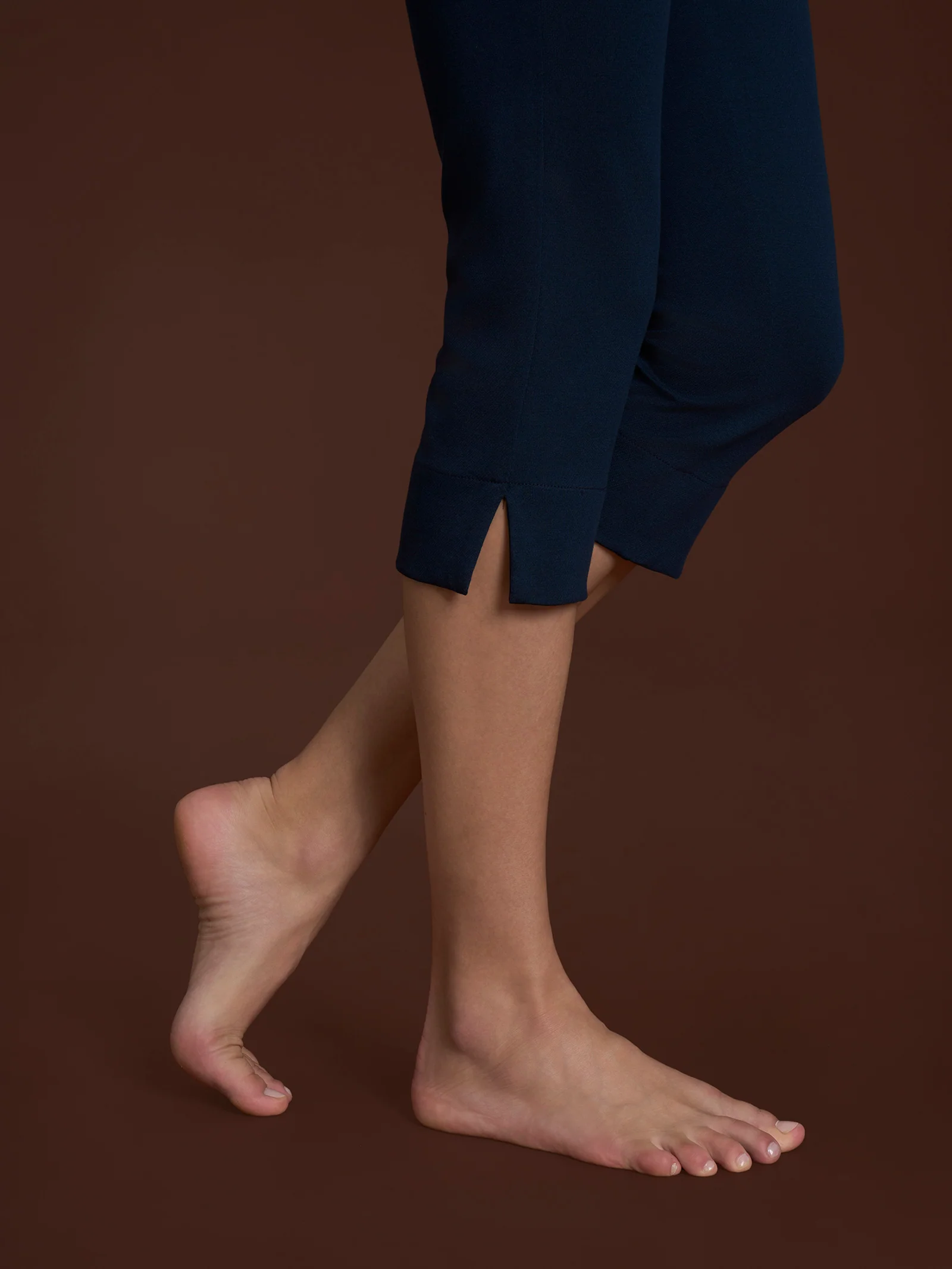 beYOUtiful Homewear – Leggings a pinocchietto in maglia denim - Bleu - Image 3