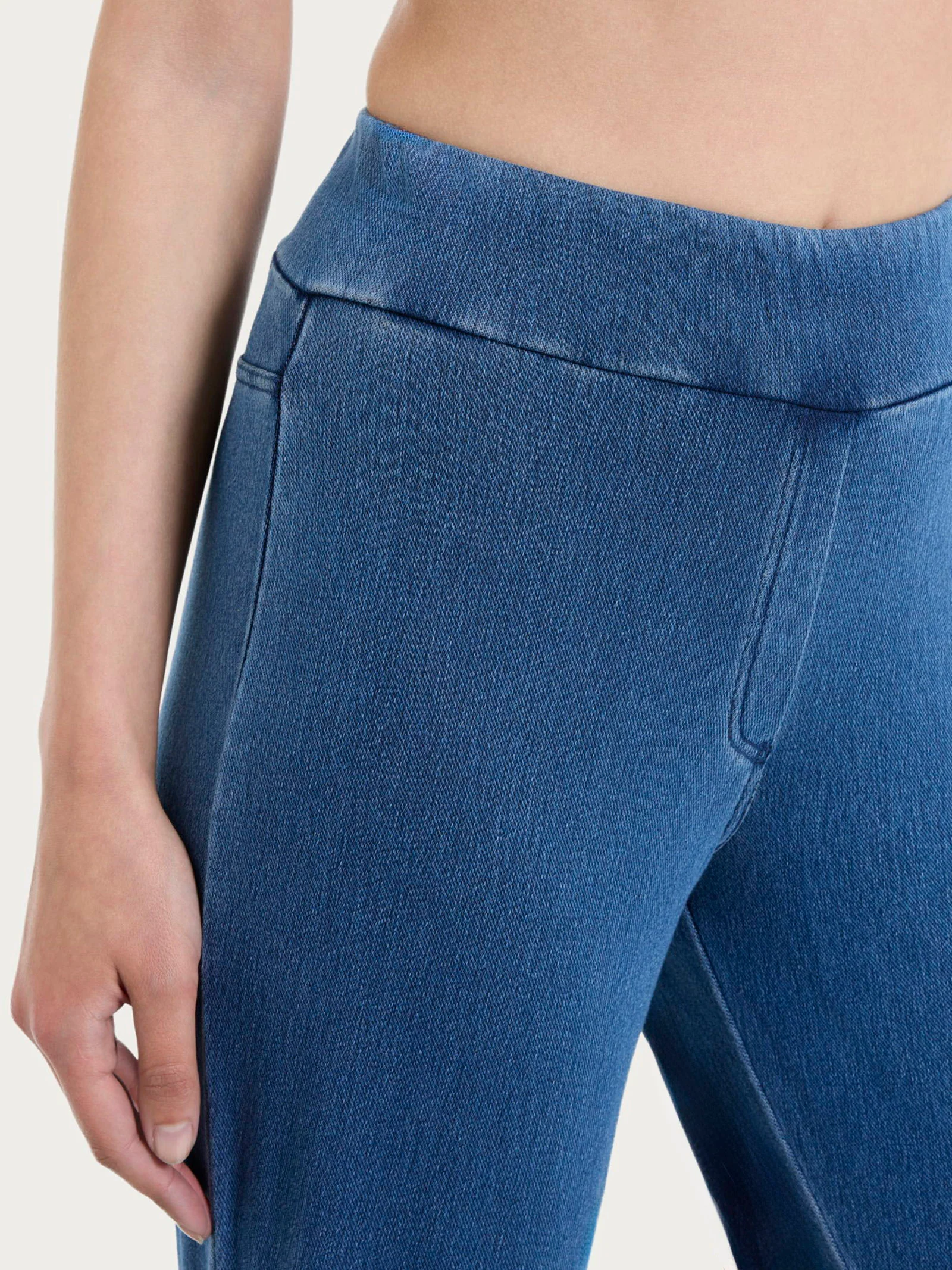 beYOUtiful Homewear – Leggings capri in maglia denim - Jeans - Image 3