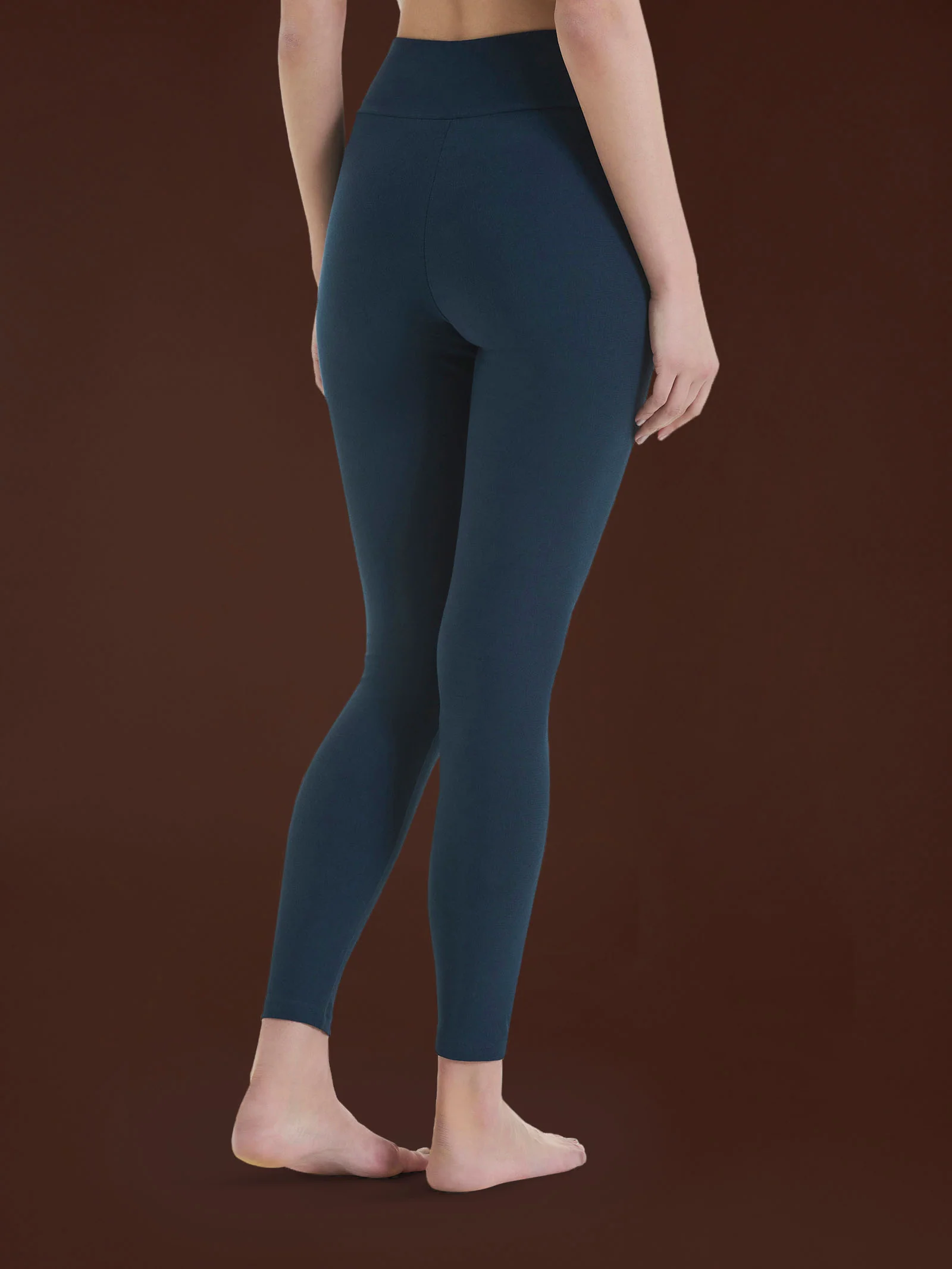 beYOUtiful Homewear – Leggings in cotone elasticizzato  - Bleu - Image 2