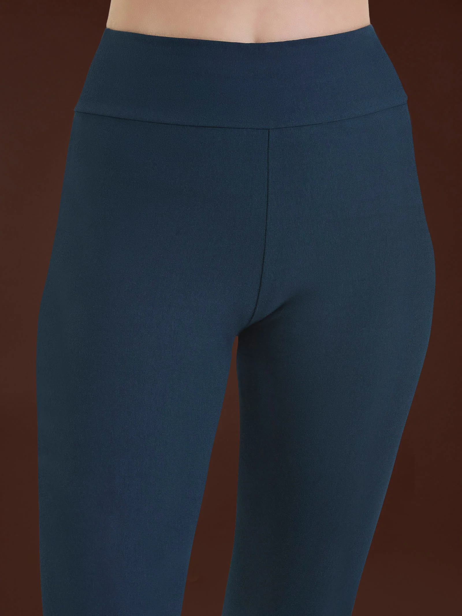 beYOUtiful Homewear – Leggings in cotone elasticizzato  - Bleu - Image 3