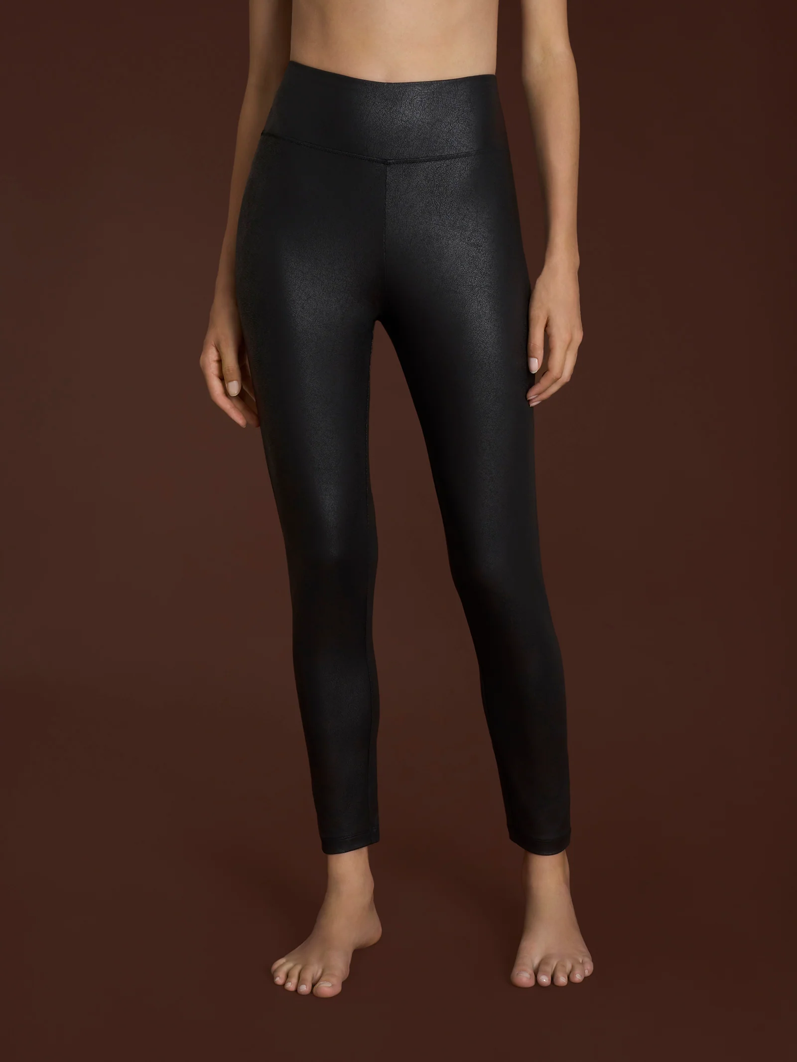 beYOUtiful Homewear – Leggings in Leatherette - Nero