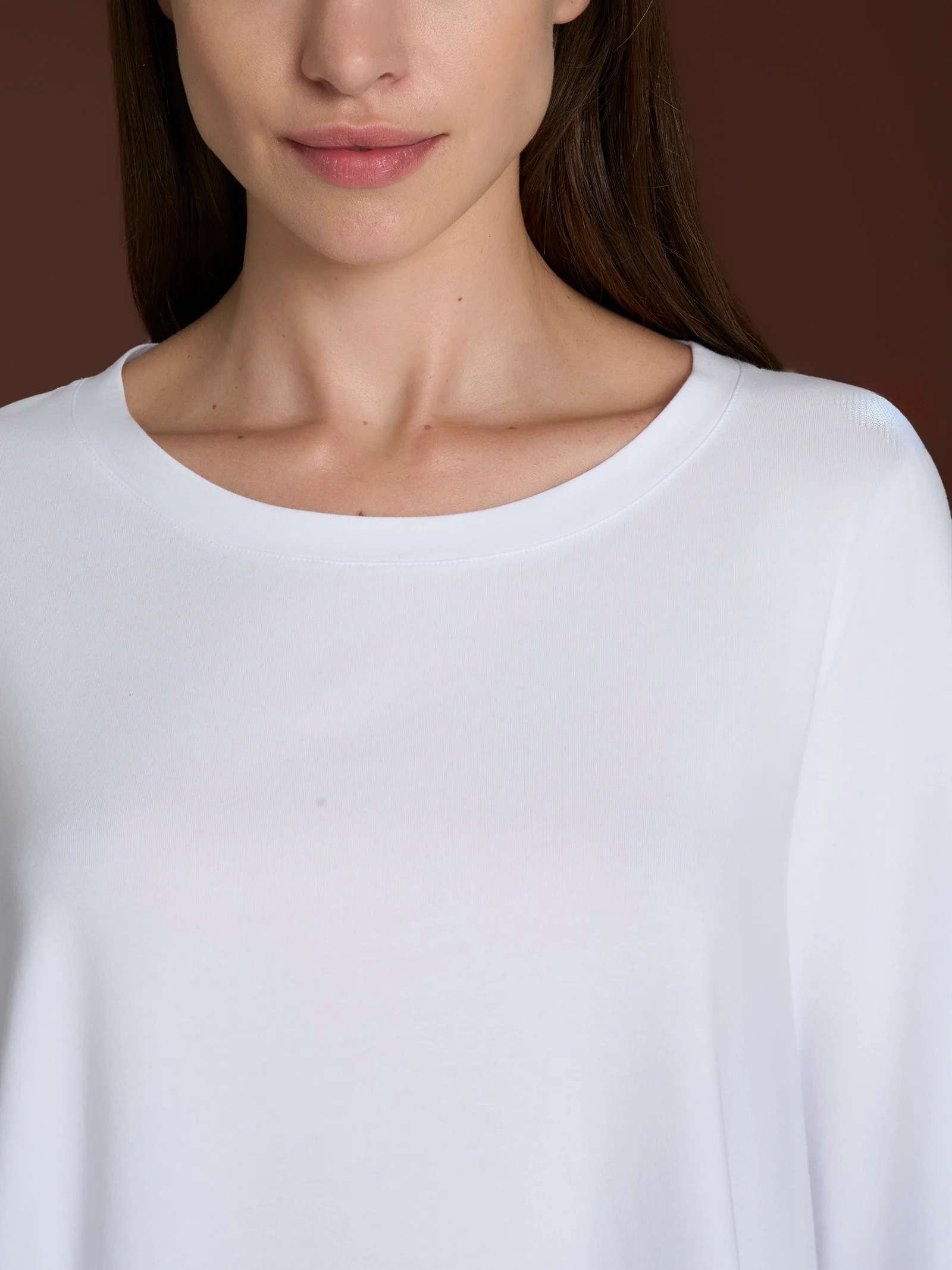 beYOUtiful Homewear – Maglietta con manica 3/4 in cotone elasticizzato  - Bianco - Image 3