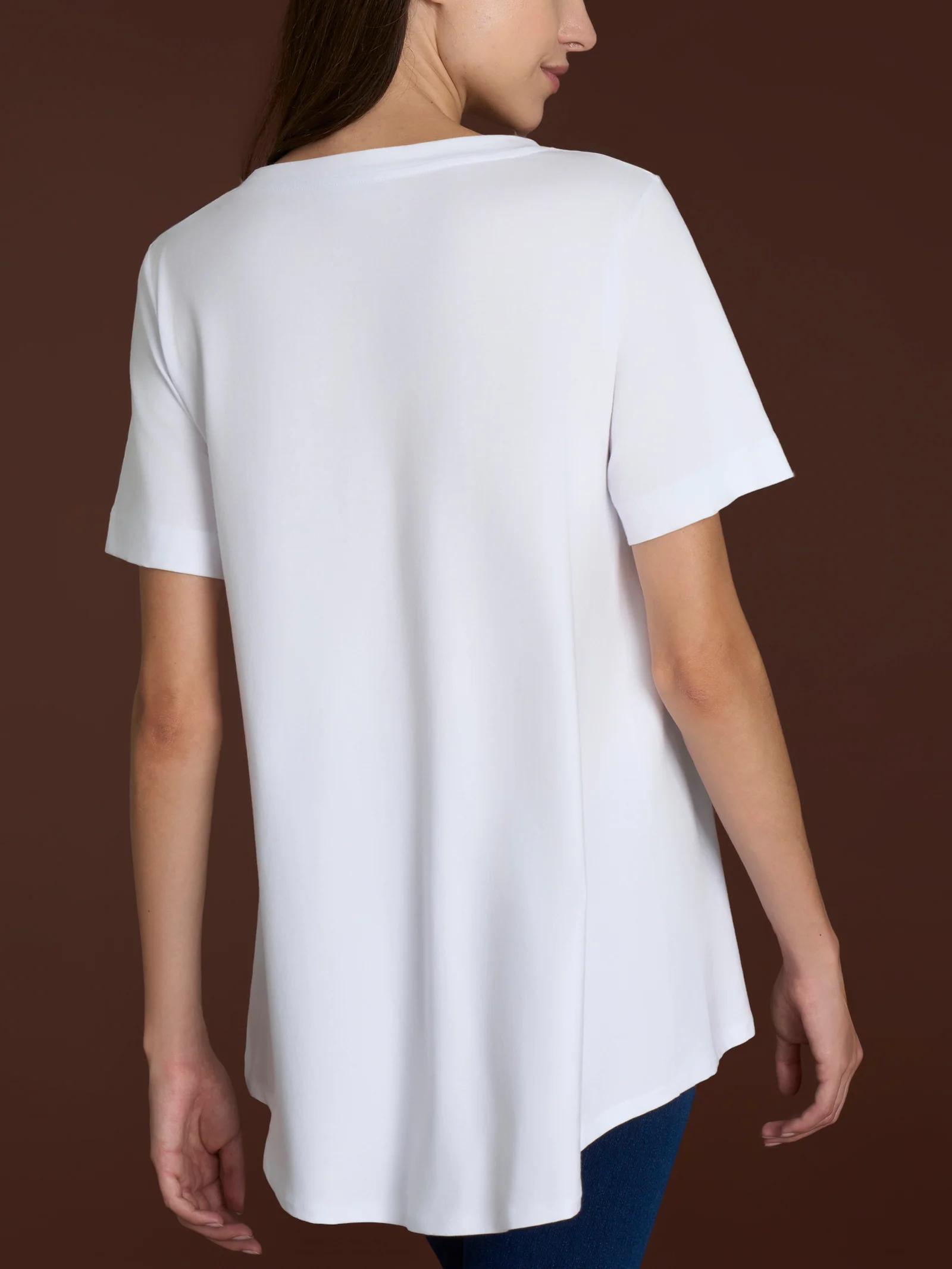 beYOUtiful Homewear – Maglietta girocollo in cotone elasticizzato  - Bianco - Image 2