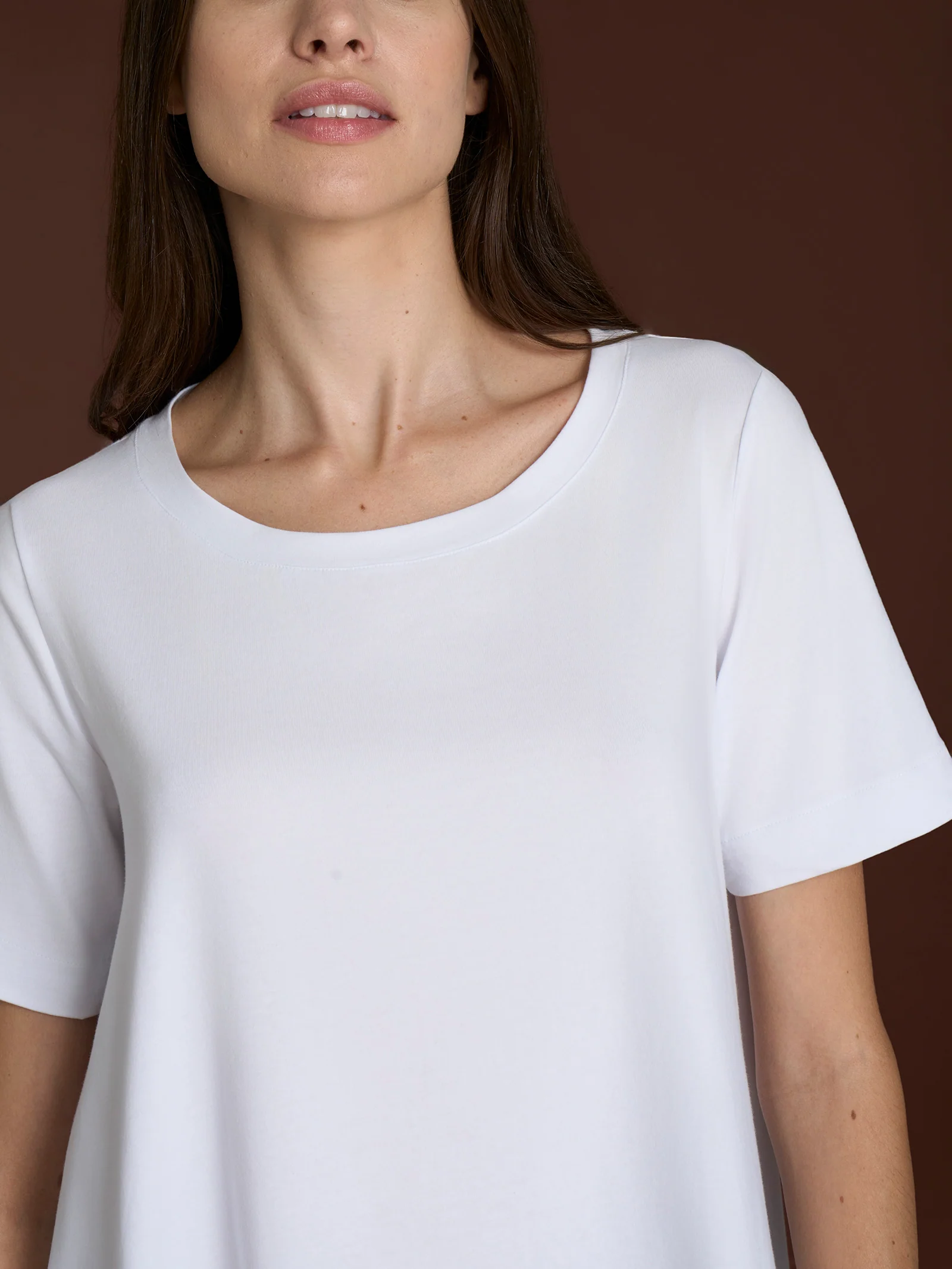 beYOUtiful Homewear – Maglietta girocollo in cotone elasticizzato  - Bianco - Image 3