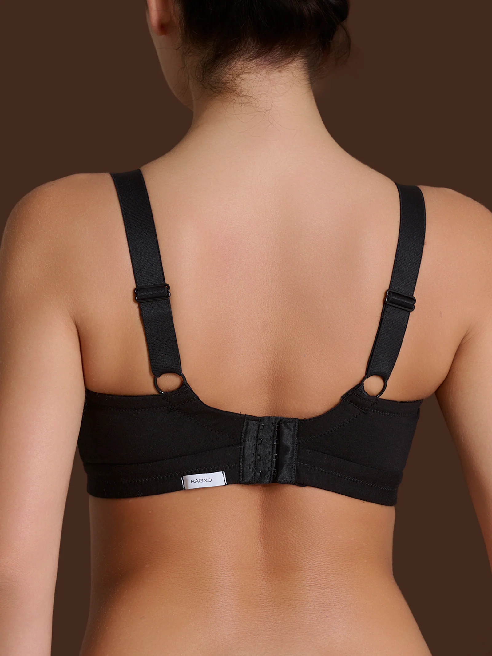 beYOUtiful YouUp - Reggiseno DE a pieno supporto in cotone elasticizzato  - Nero - Image 2
