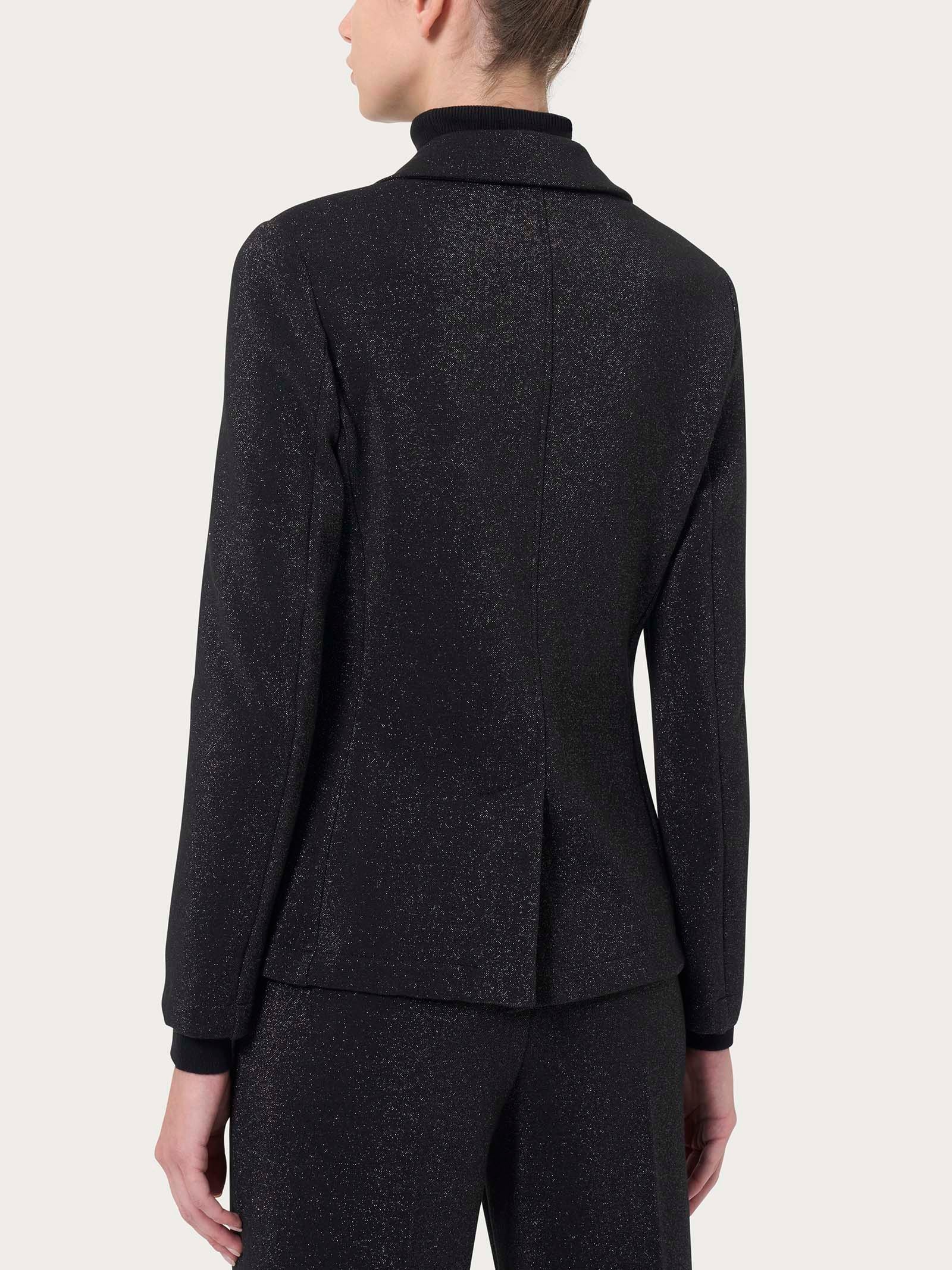 Blazer a due bottoni in tessuto Eco Jacquard - Fant.Nero - Image 2