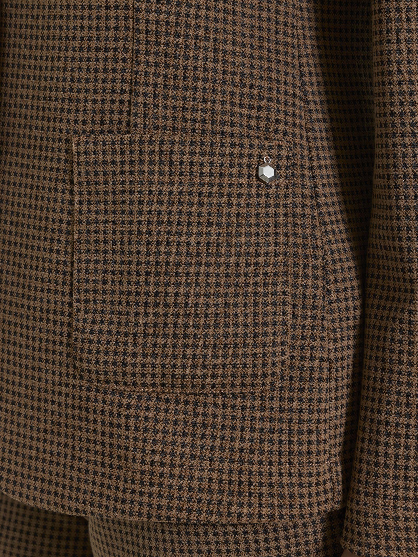 Blazer con due bottoni e micro check in Eco Jacquard - Fant. Pine Bark - Image 3