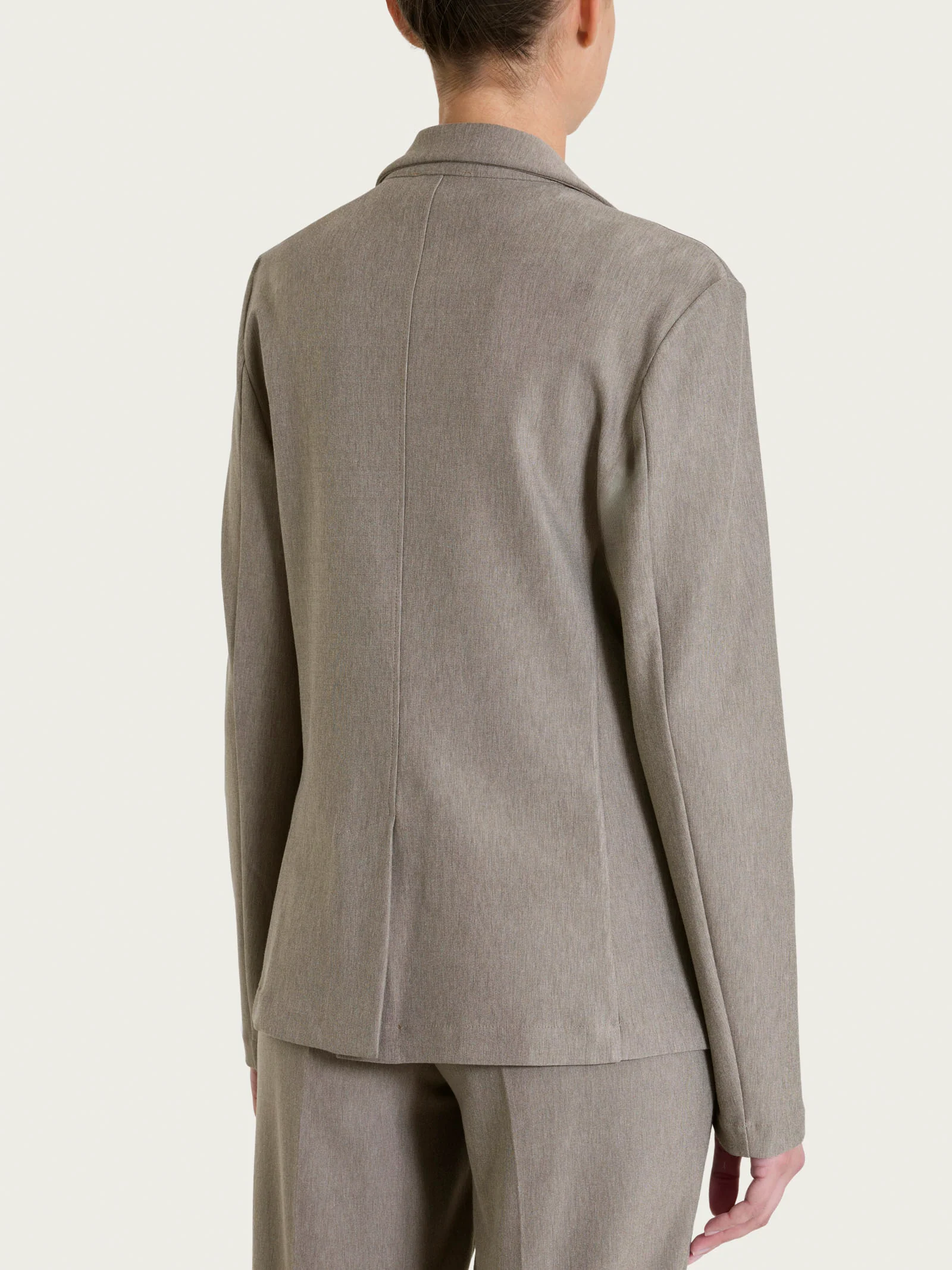 Blazer con due bottoni in Compact - Glace' Mel. - Image 2