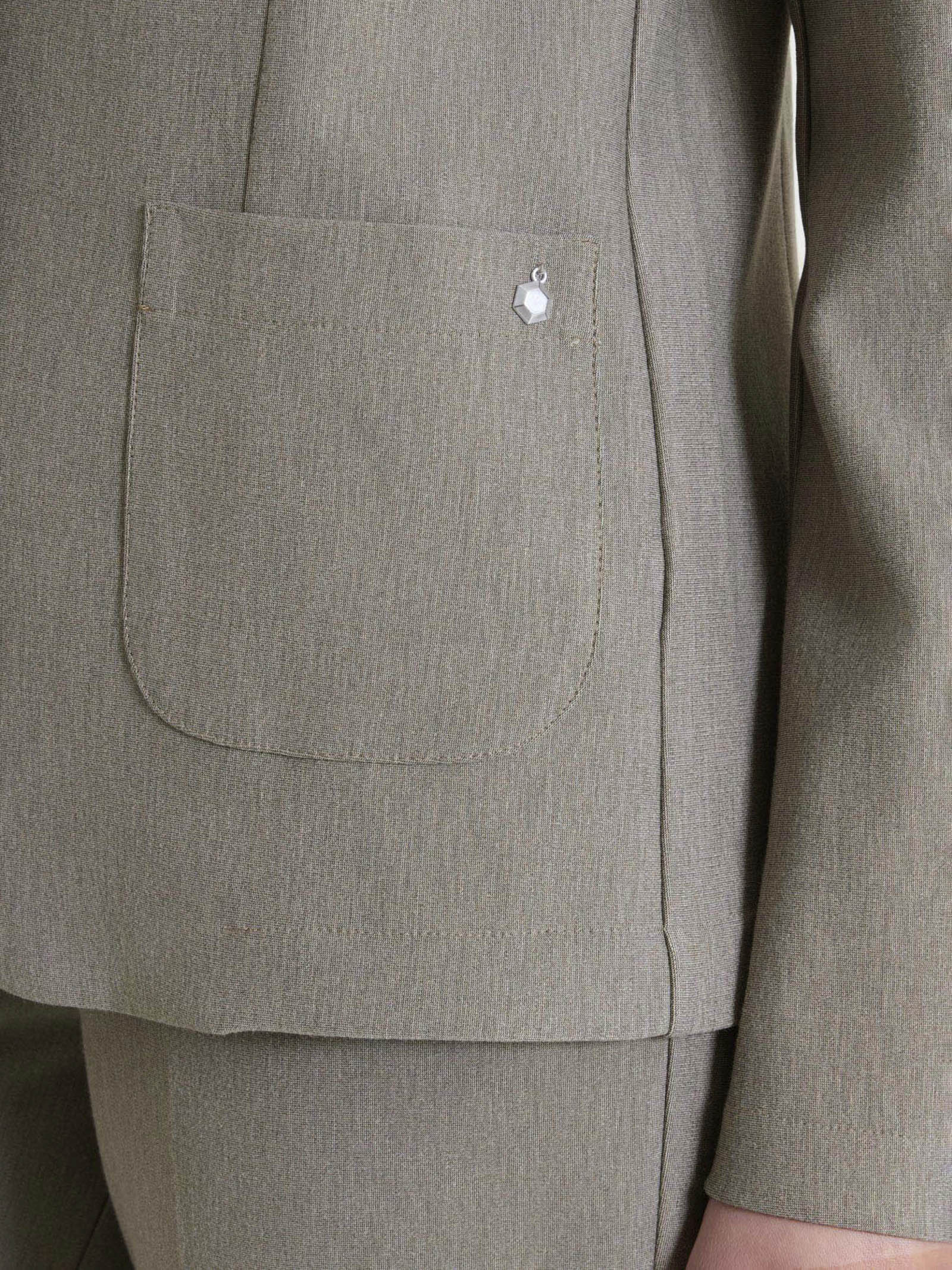 Blazer con due bottoni in Compact - Glace' Mel. - Image 3