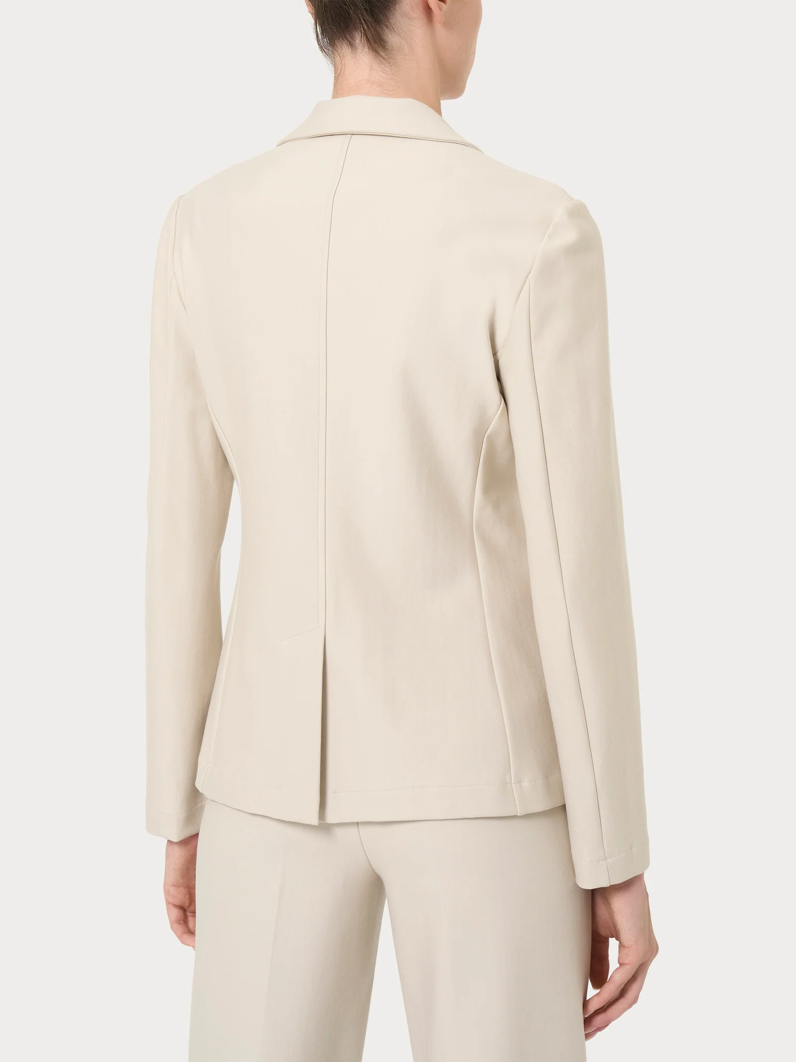 Blazer con due bottoni in Compact - Champignon - Image 2