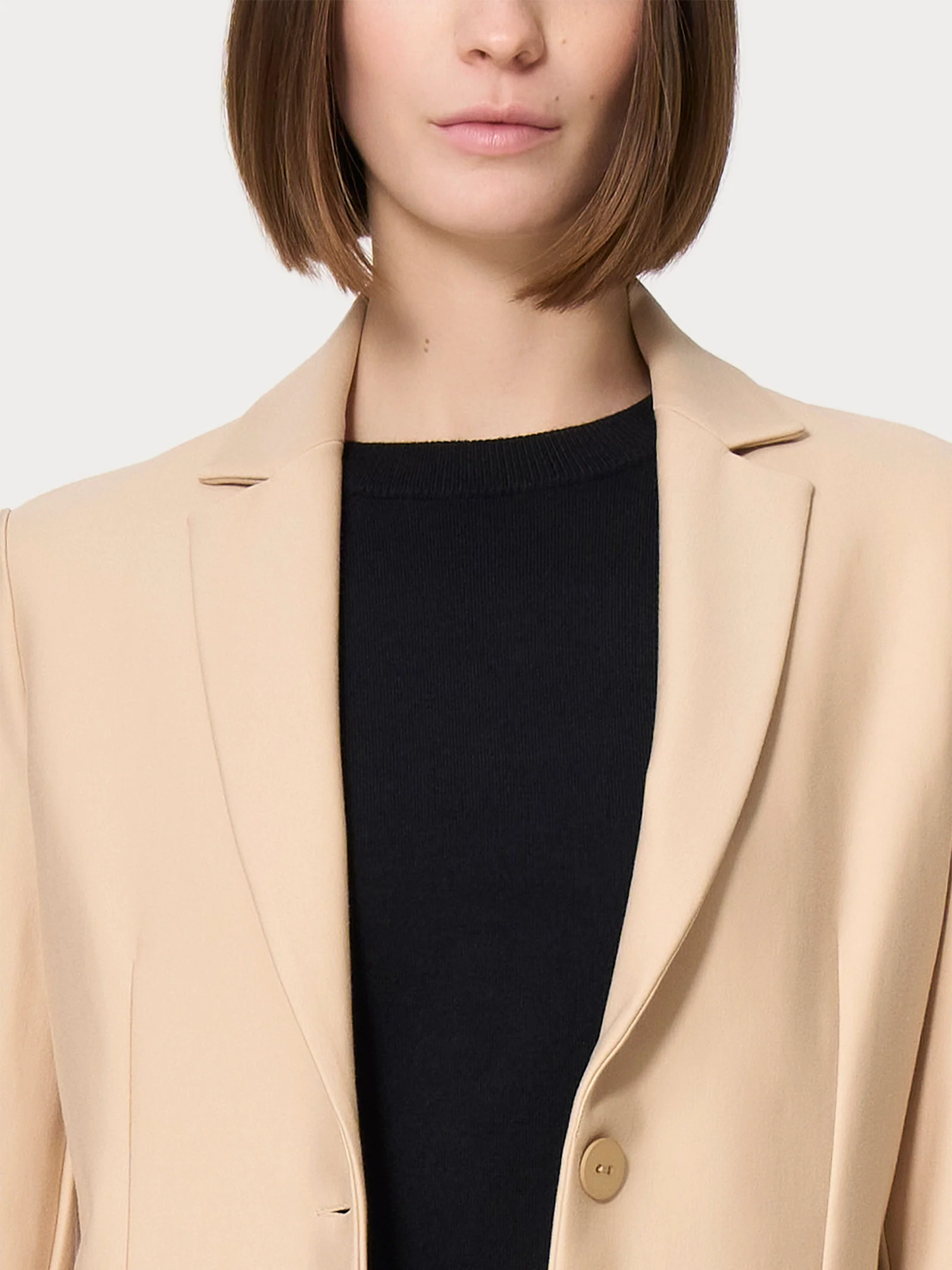 Blazer con due bottoni in Compact - Irish Cream - Image 3