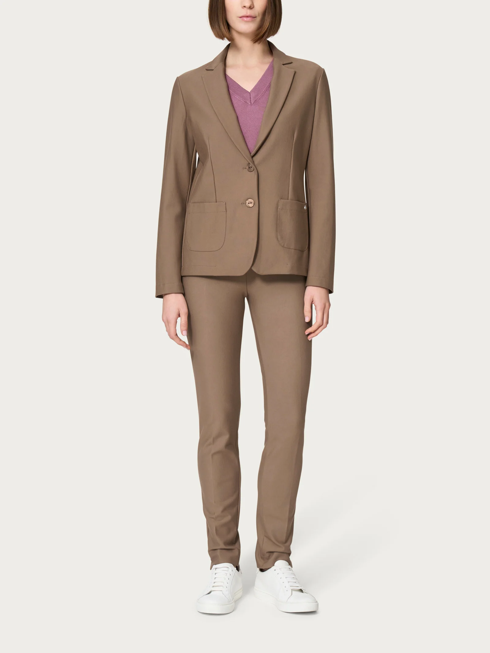 Blazer con due bottoni in Compact - Pine Bark - Image 4