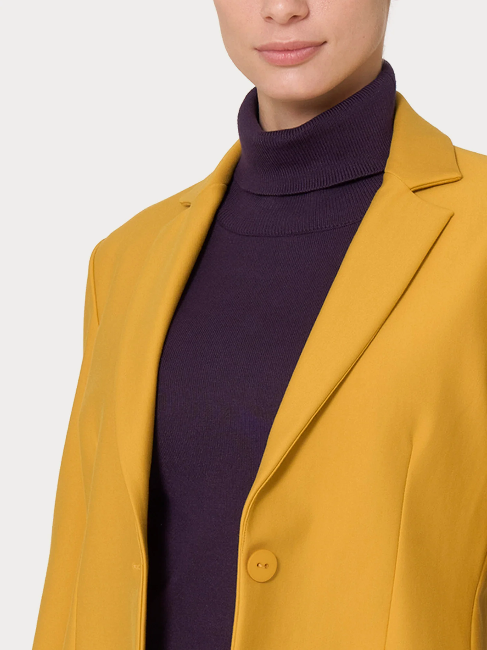 Blazer con due bottoni in Compact - Golden Spice - Image 3