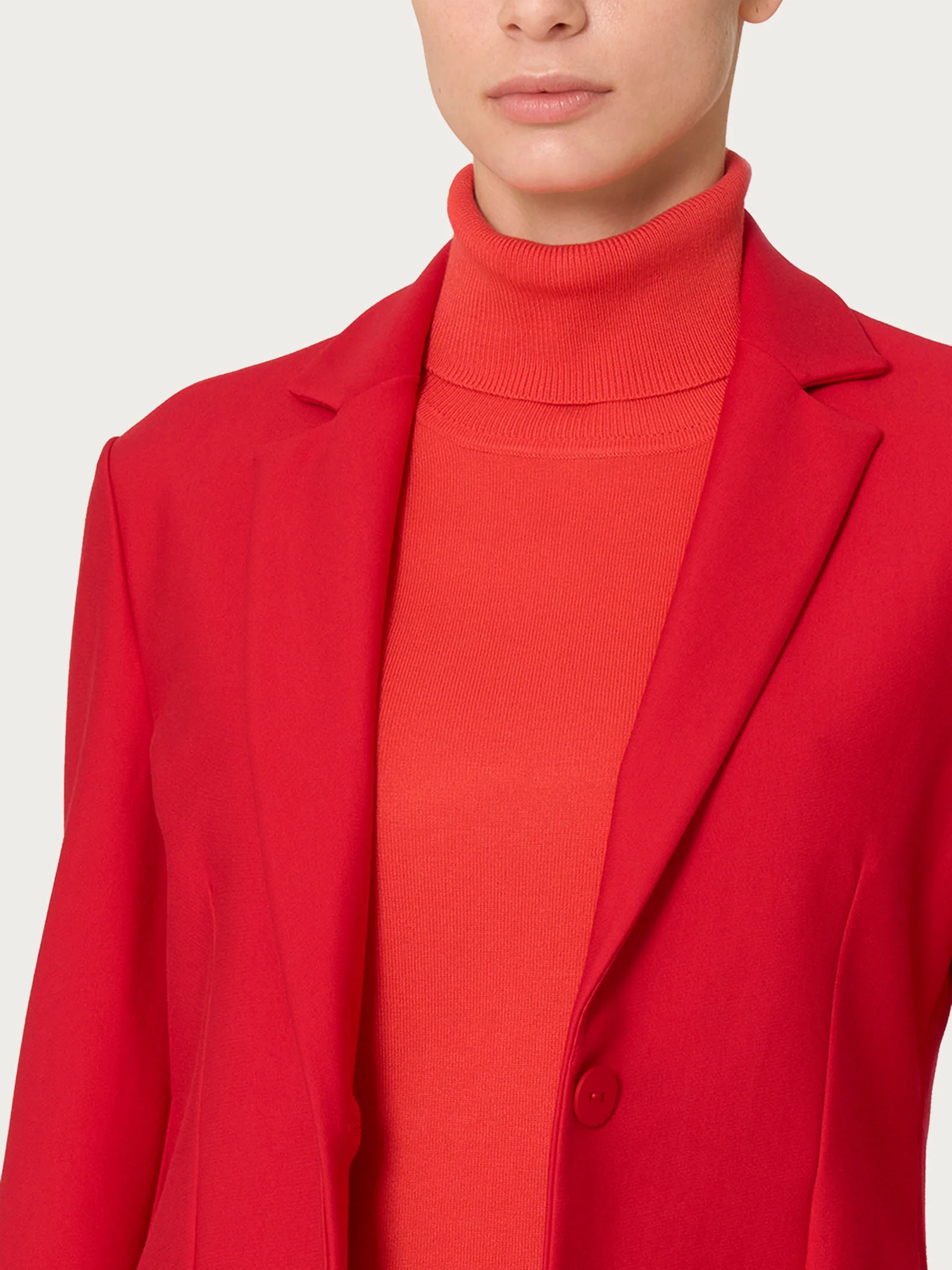 Blazer con due bottoni in Compact - Salsa - Image 3