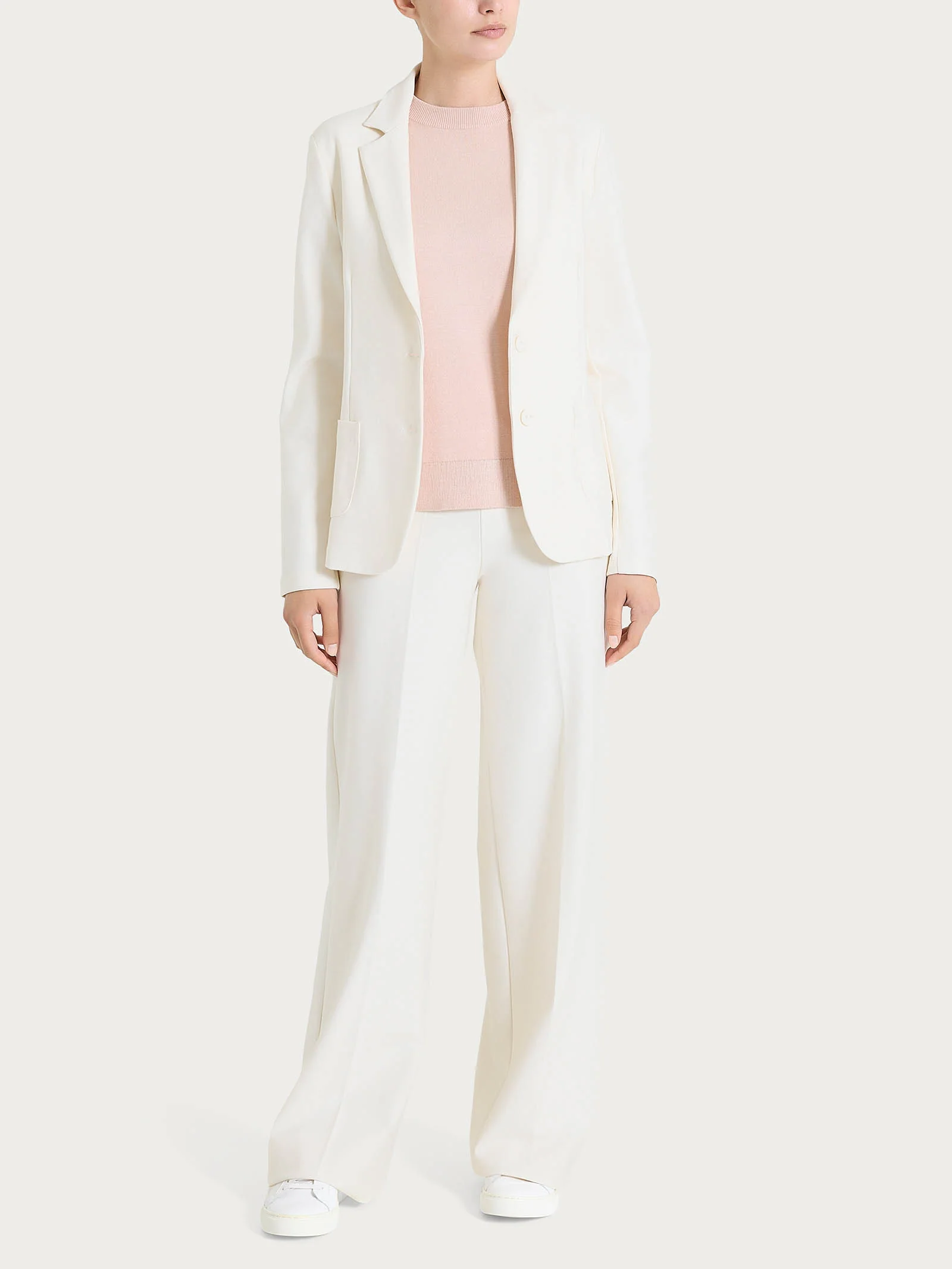 Blazer con due bottoni in Compact - Salsa - Image 4
