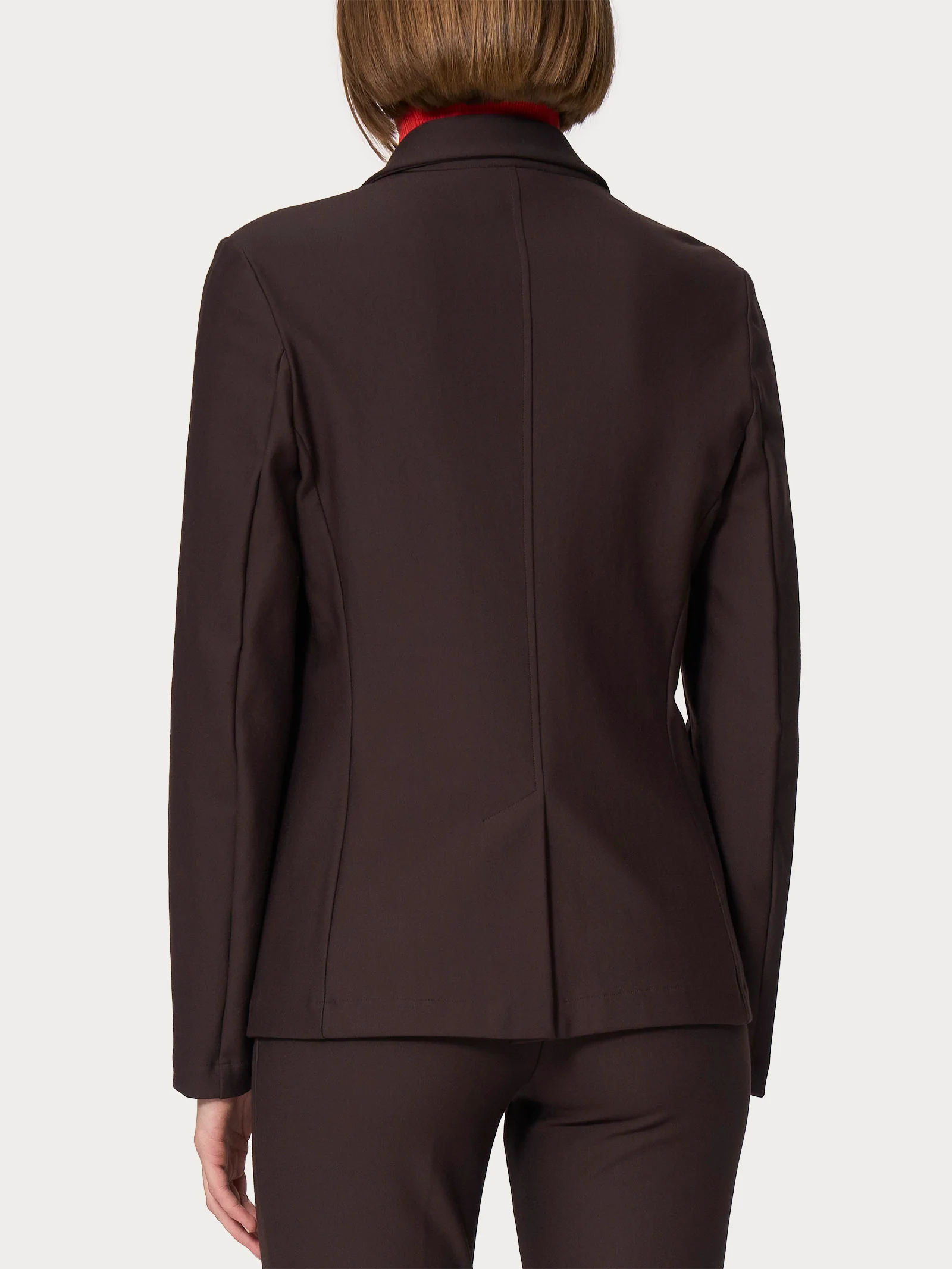 Blazer con due bottoni in Compact - Chocolate Torte - Image 5