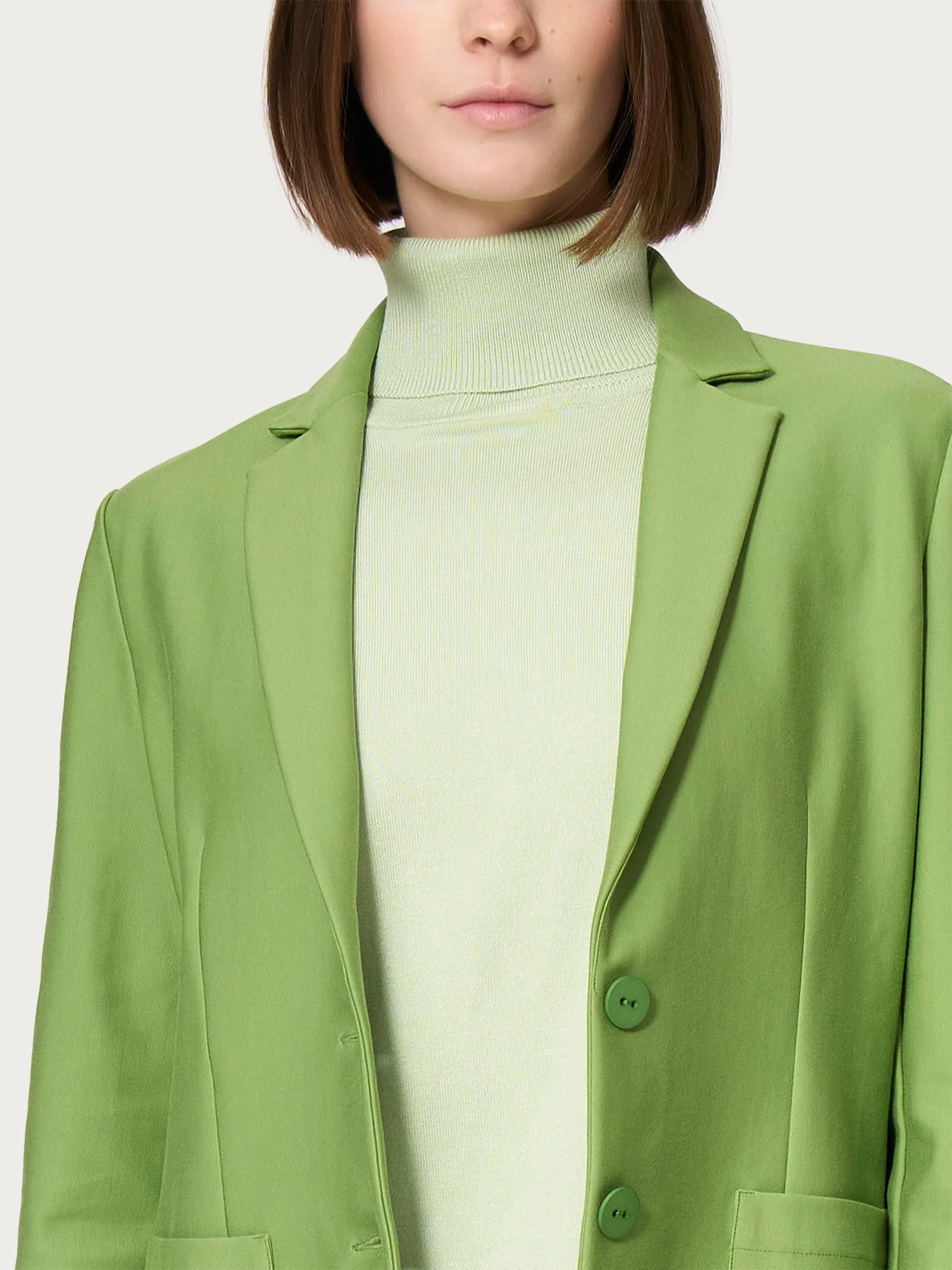 Blazer con due bottoni in Compact - Piquant Green - Image 3