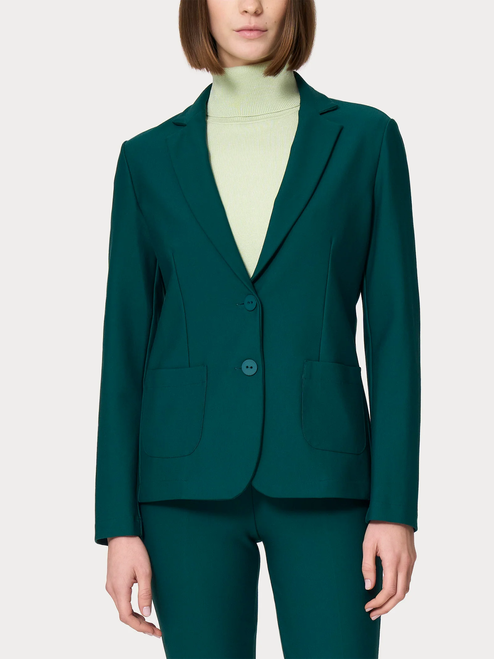 Blazer con due bottoni in Compact - Rain Forest