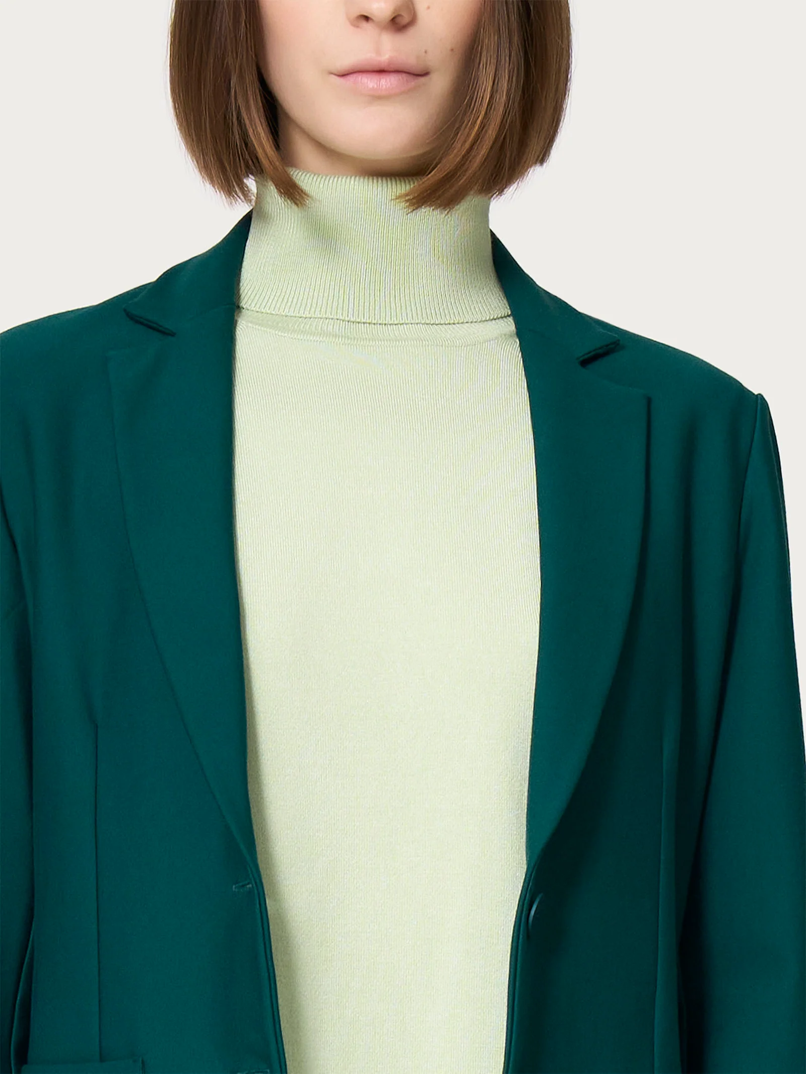 Blazer con due bottoni in Compact - Rain Forest - Image 3