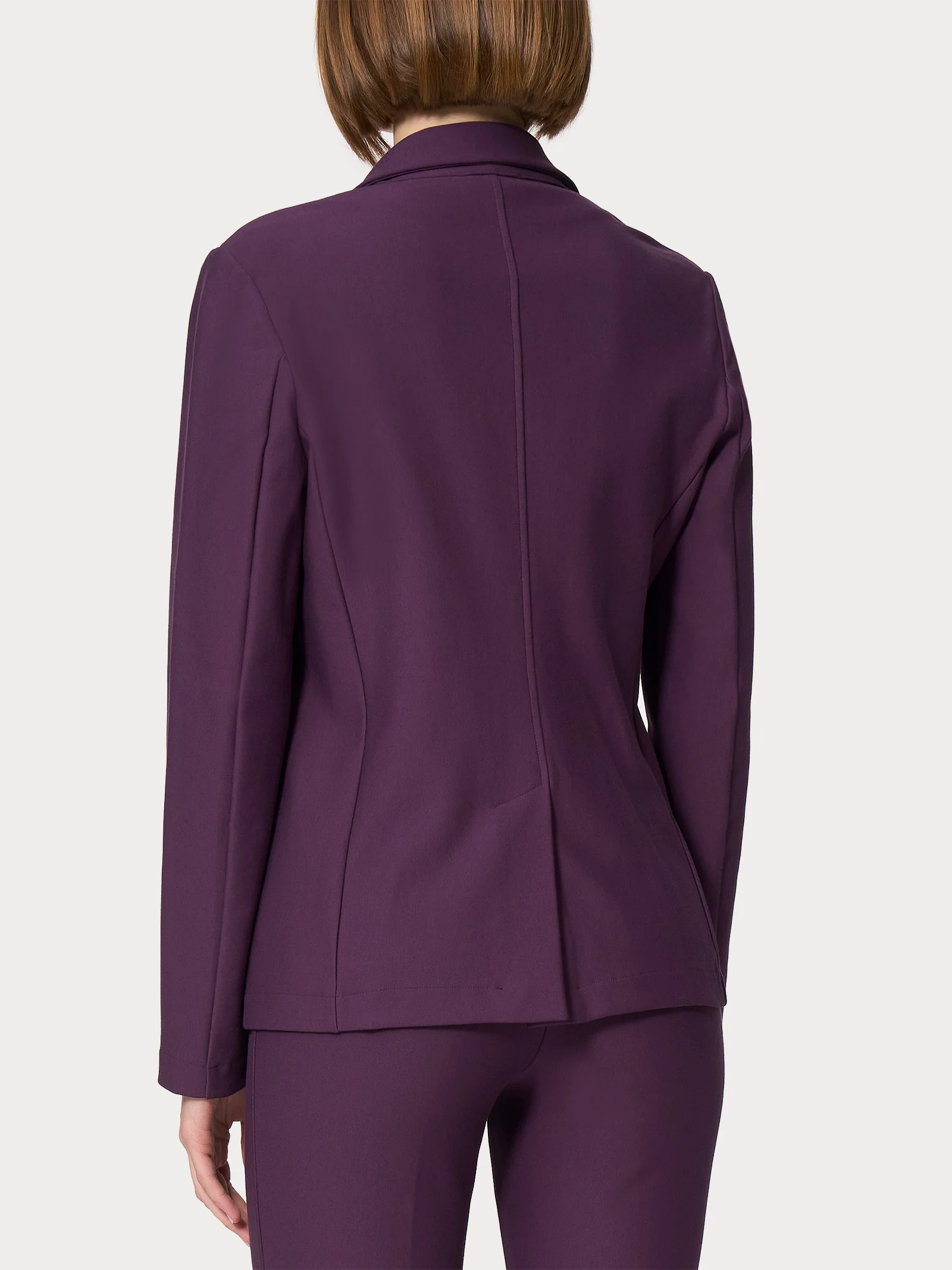 Blazer con due bottoni in Compact - Plum Perfect - Image 2