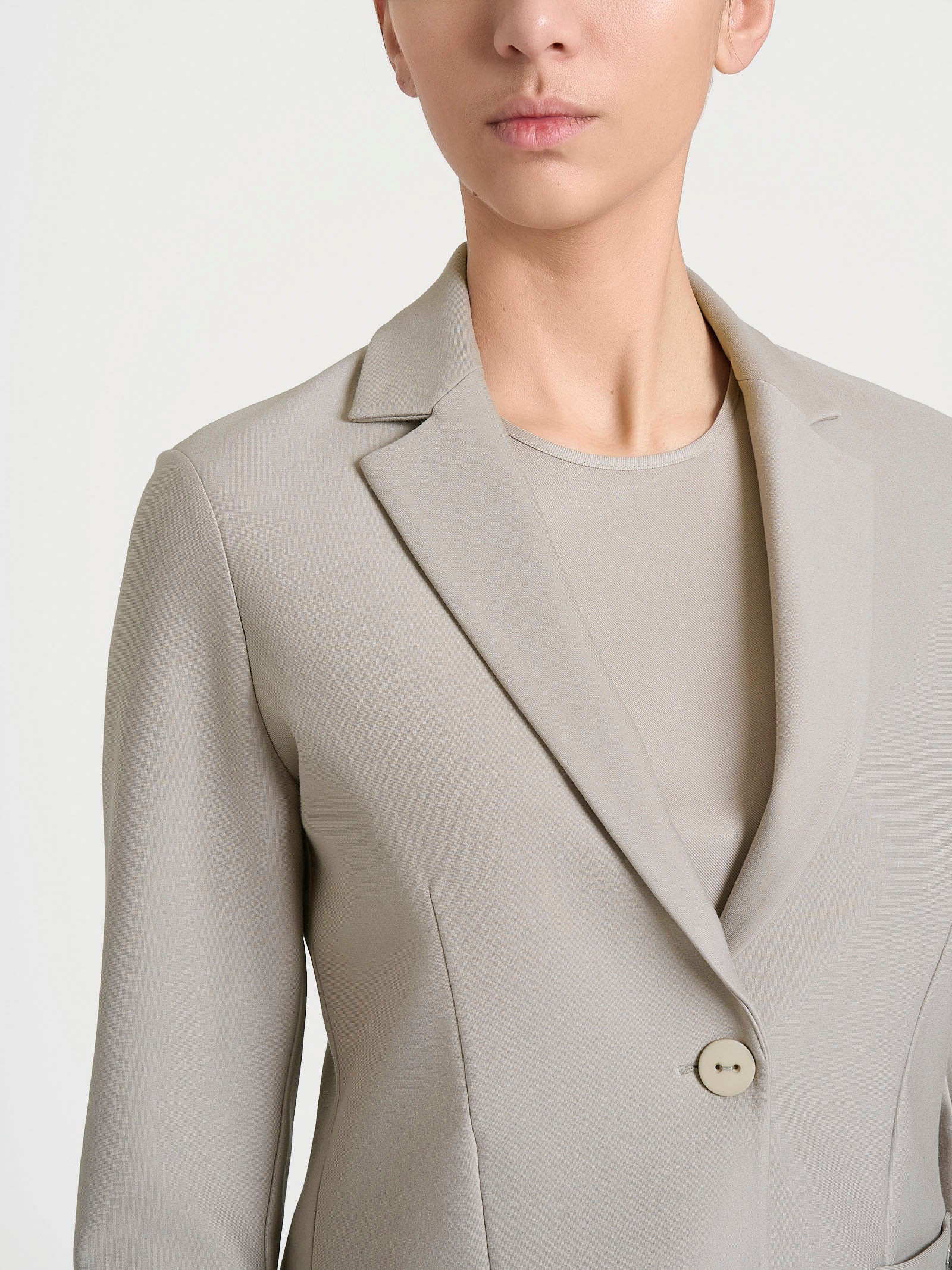 Blazer con due bottoni in Compact - String - Image 4