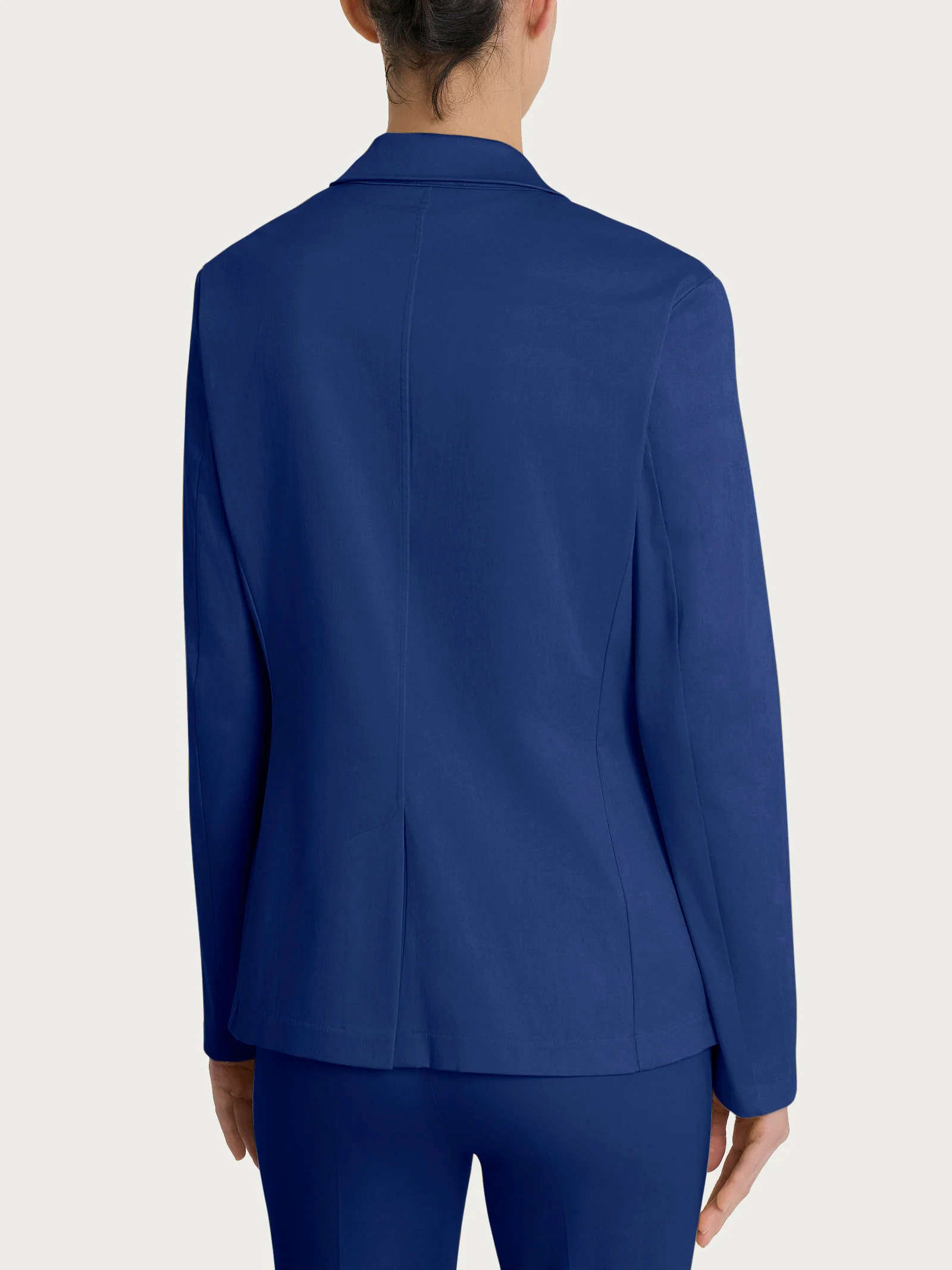 Blazer con due bottoni in Satin Power - Blueberry - Image 2