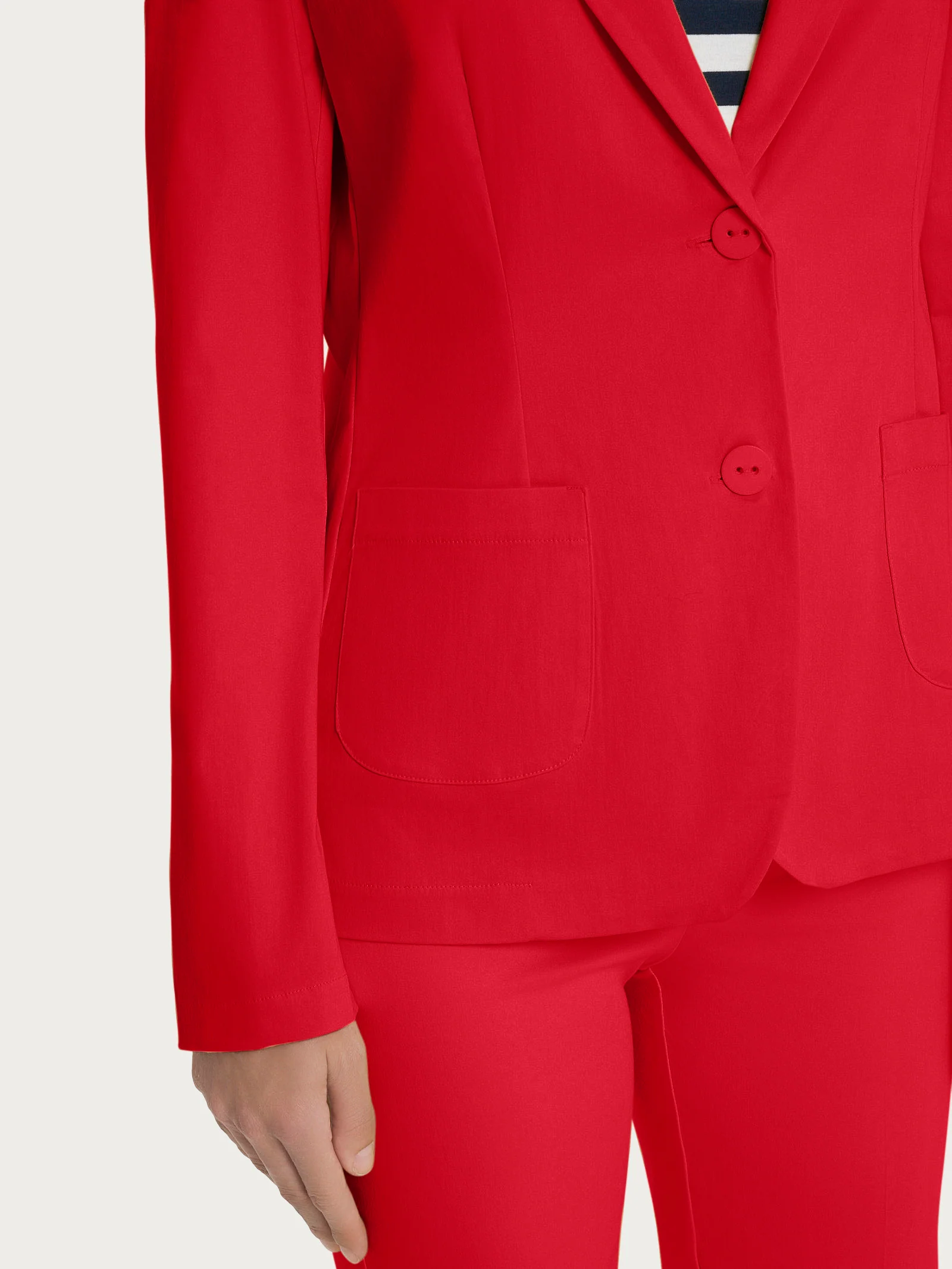 Blazer con due bottoni in Satin Power - Salsa - Image 3
