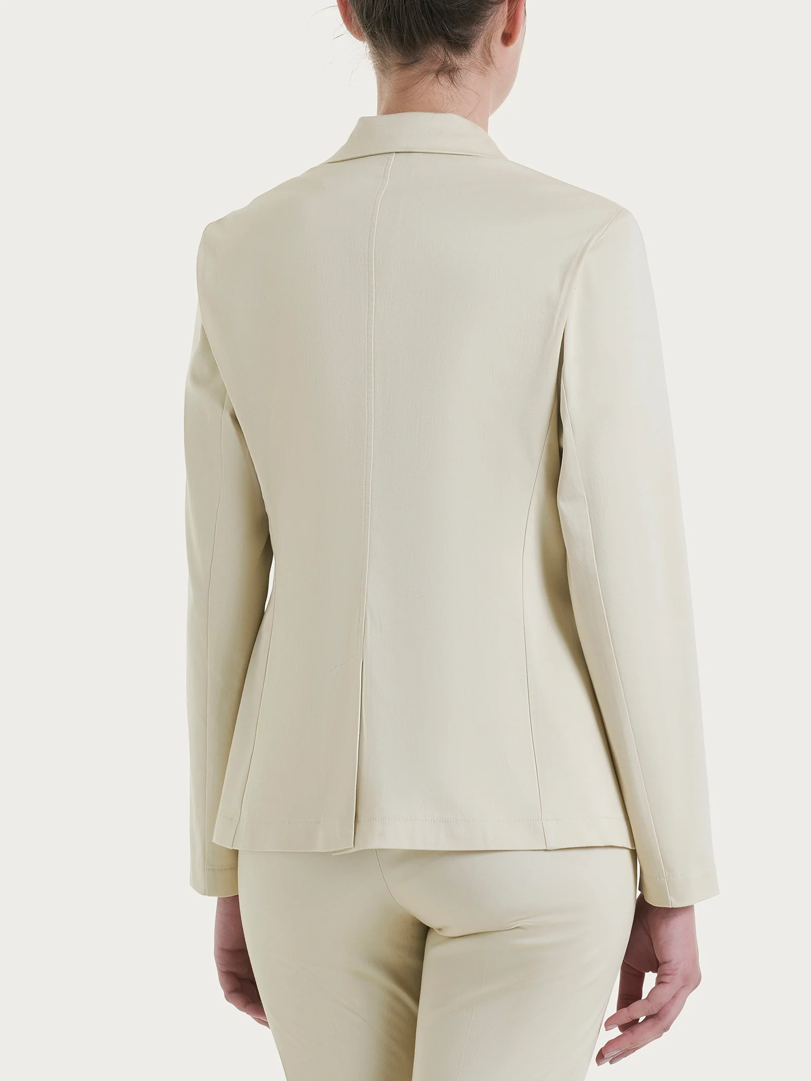 Blazer con due bottoni in Satin Power - Wood Ash - Image 2