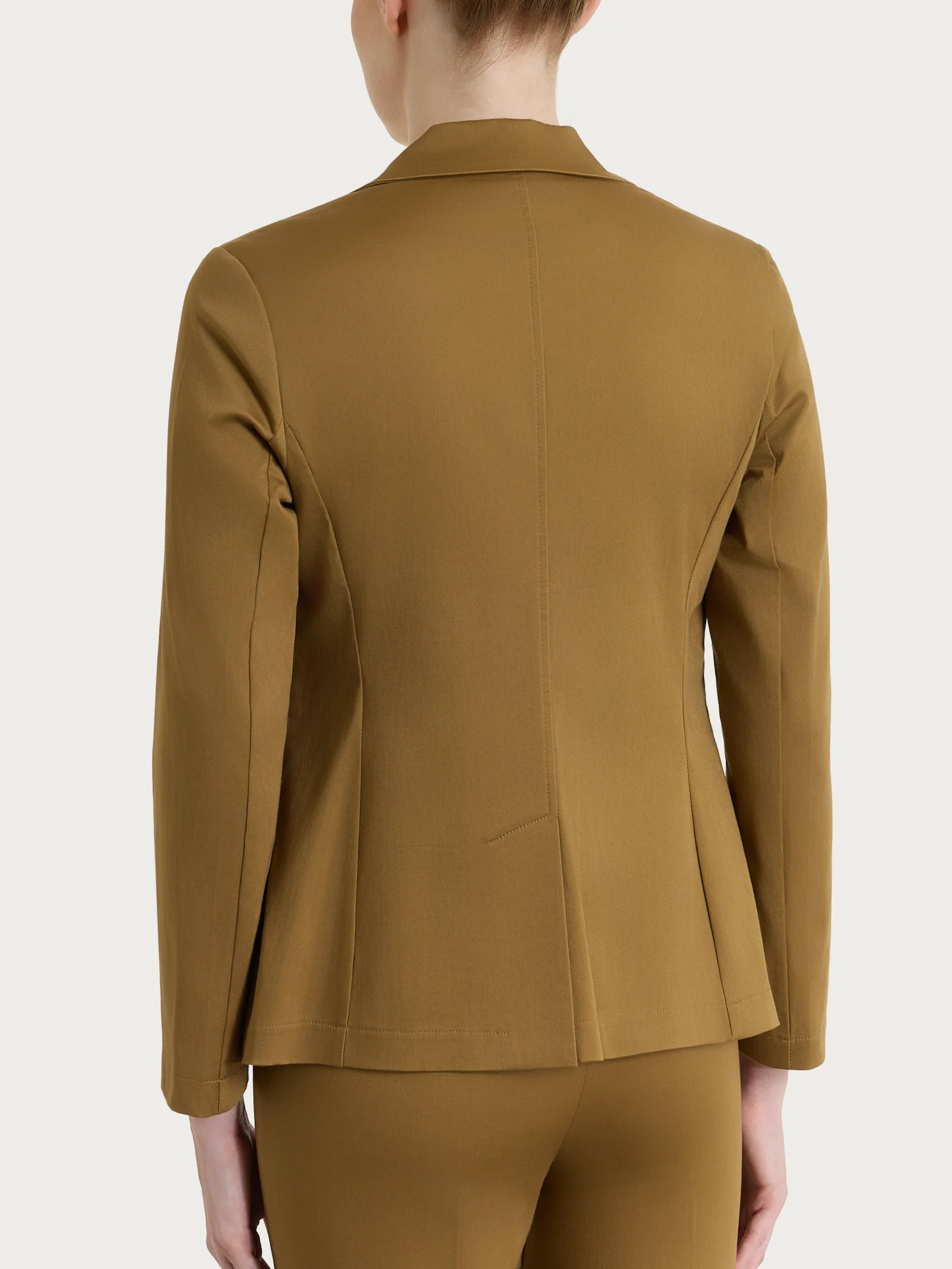 Blazer con due bottoni in Satin Power - Dull Gold - Image 2