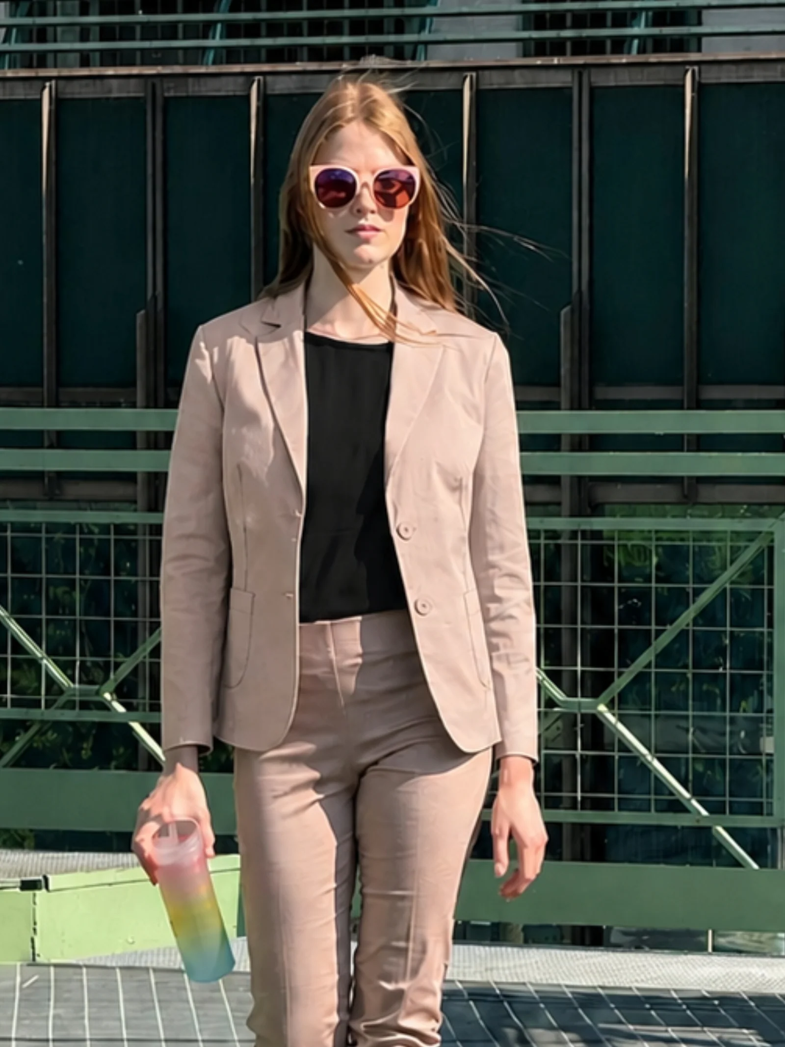 Blazer con due bottoni in Satin Power - Sphinx - Image 4