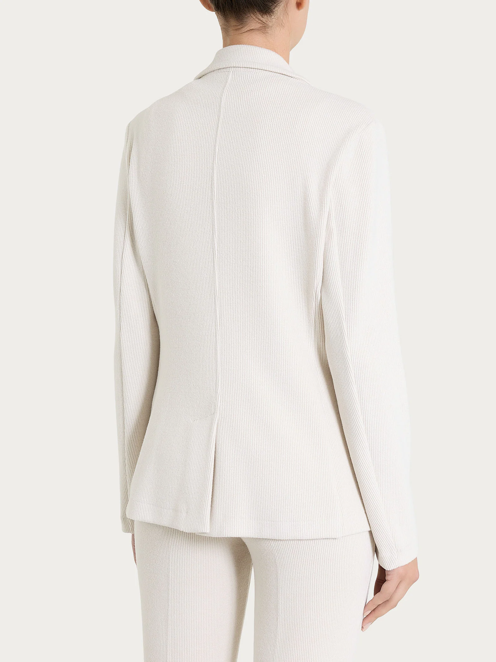 Blazer con due bottoni in Velvet - Champignon - Image 2
