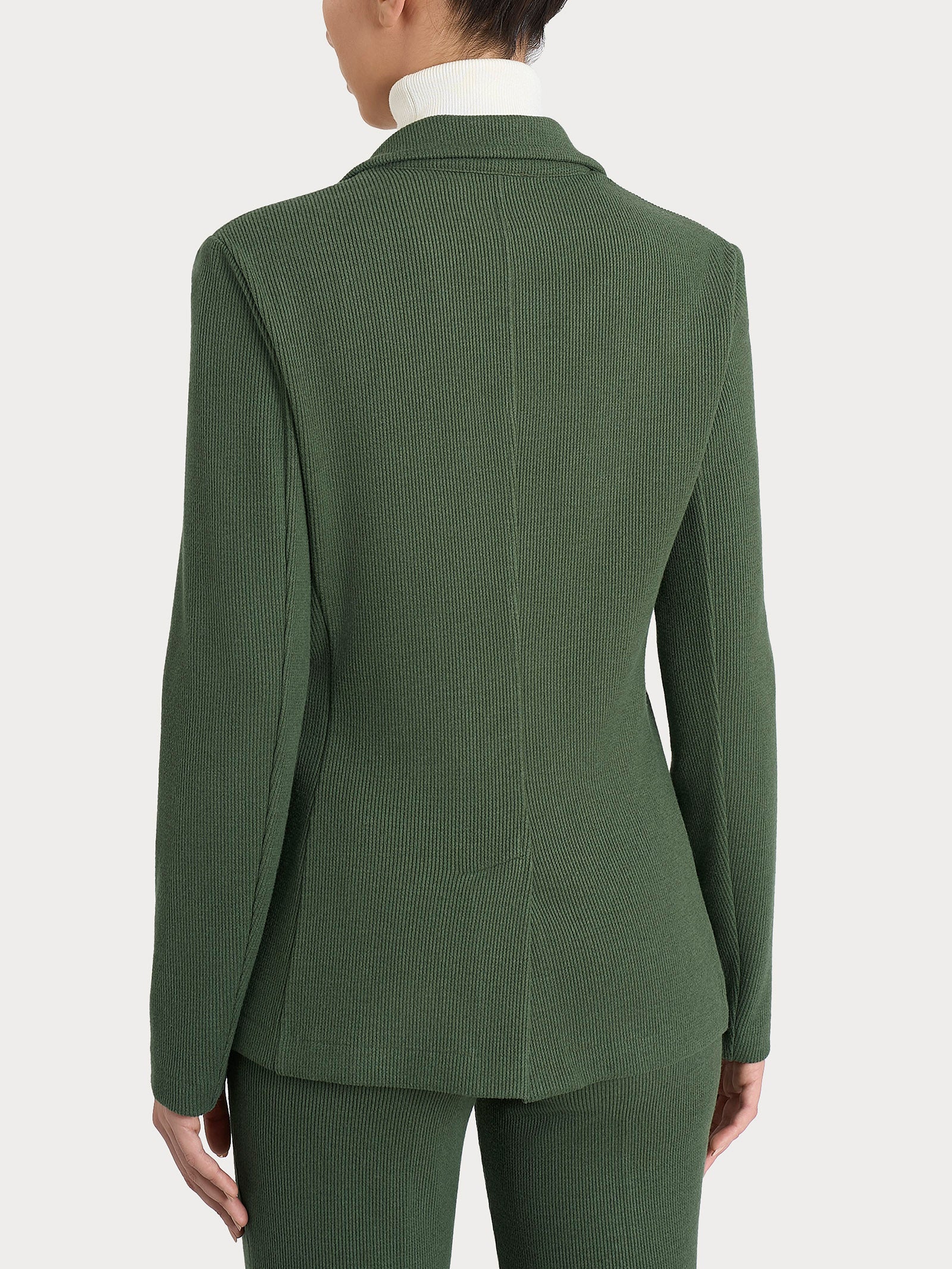 Blazer con due bottoni in Velvet - Bronze Green - Image 2