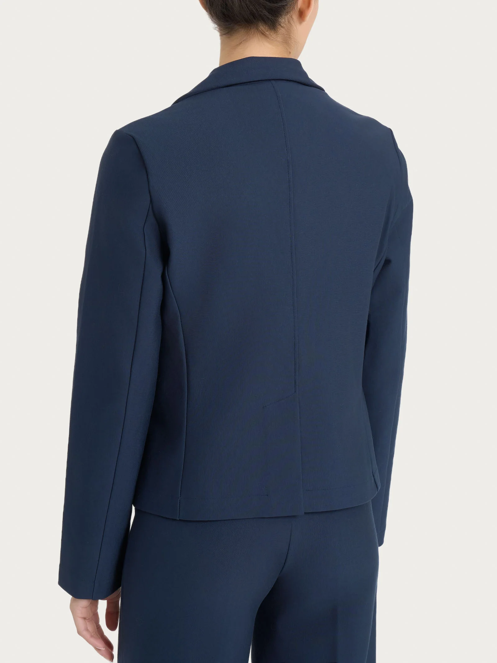 Blazer corto con 1 bottone in Compact - Persia - Image 2
